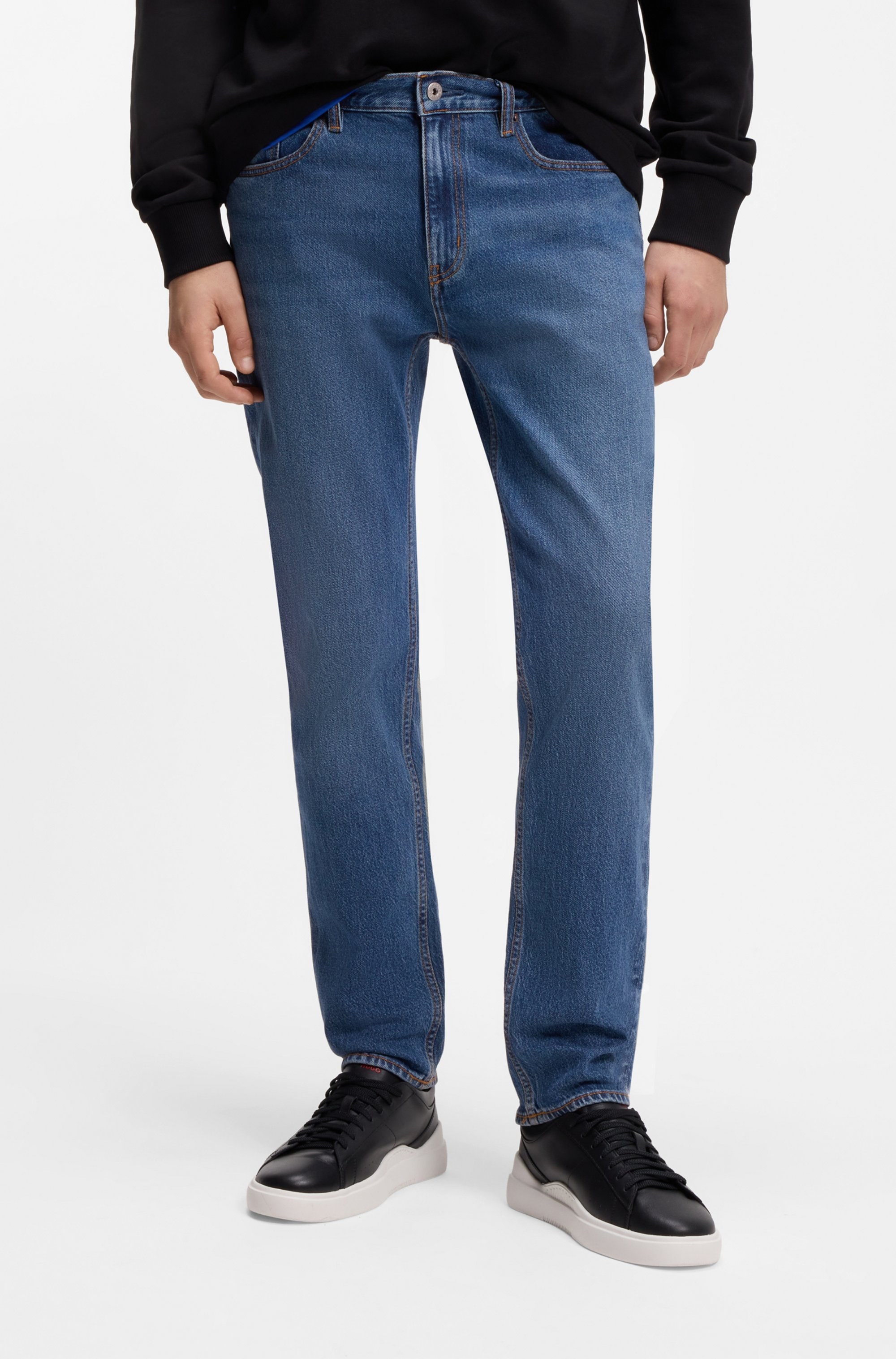 HUGO Blue Slim-fit-Jeans "Ash" mit Stone-washed-Finish günstig online kaufen