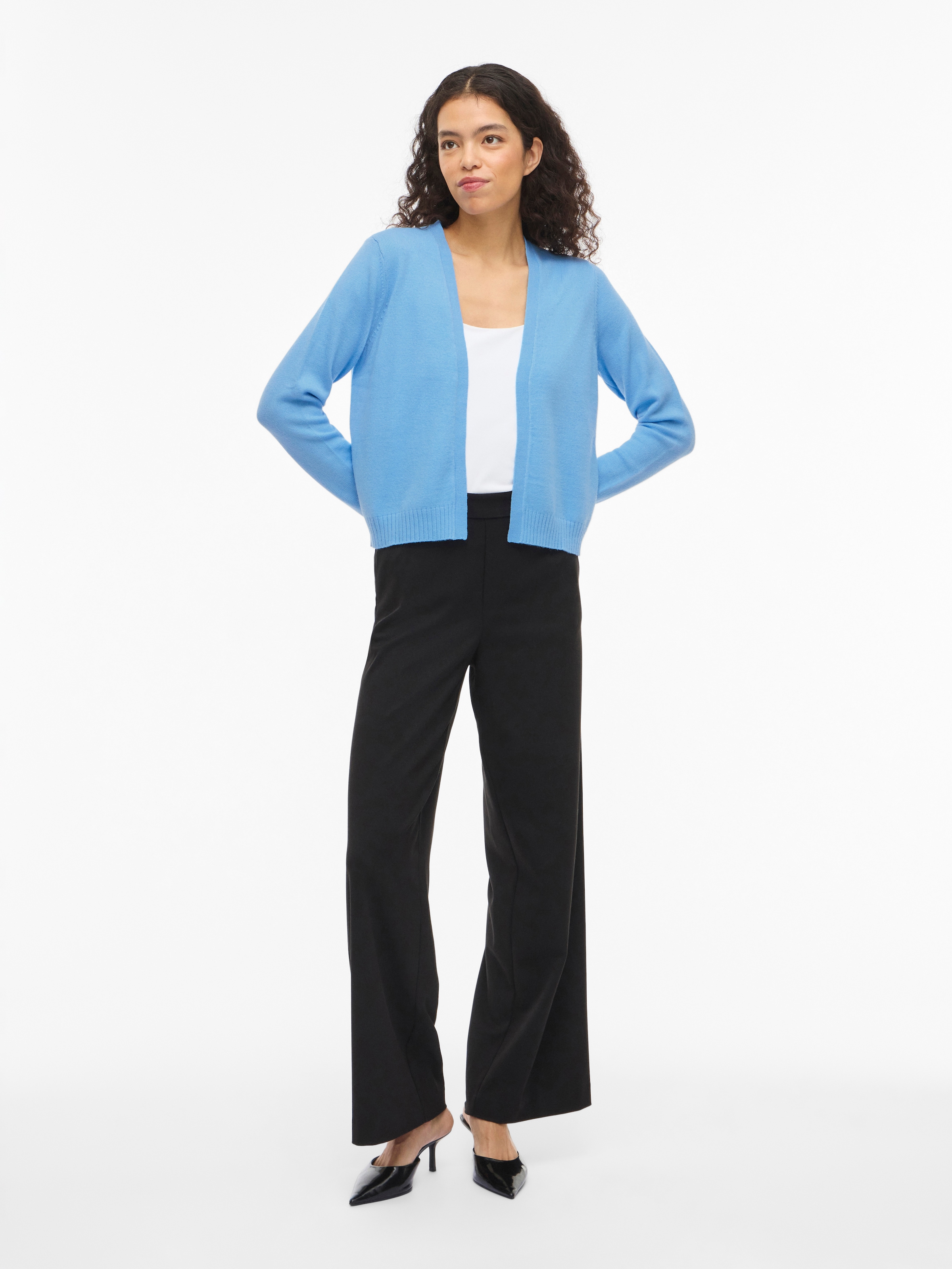 Vila Cardigan »VIRIL SHORT L/S KNIT CARDIGAN-NOOS« Materialmix, regular fit