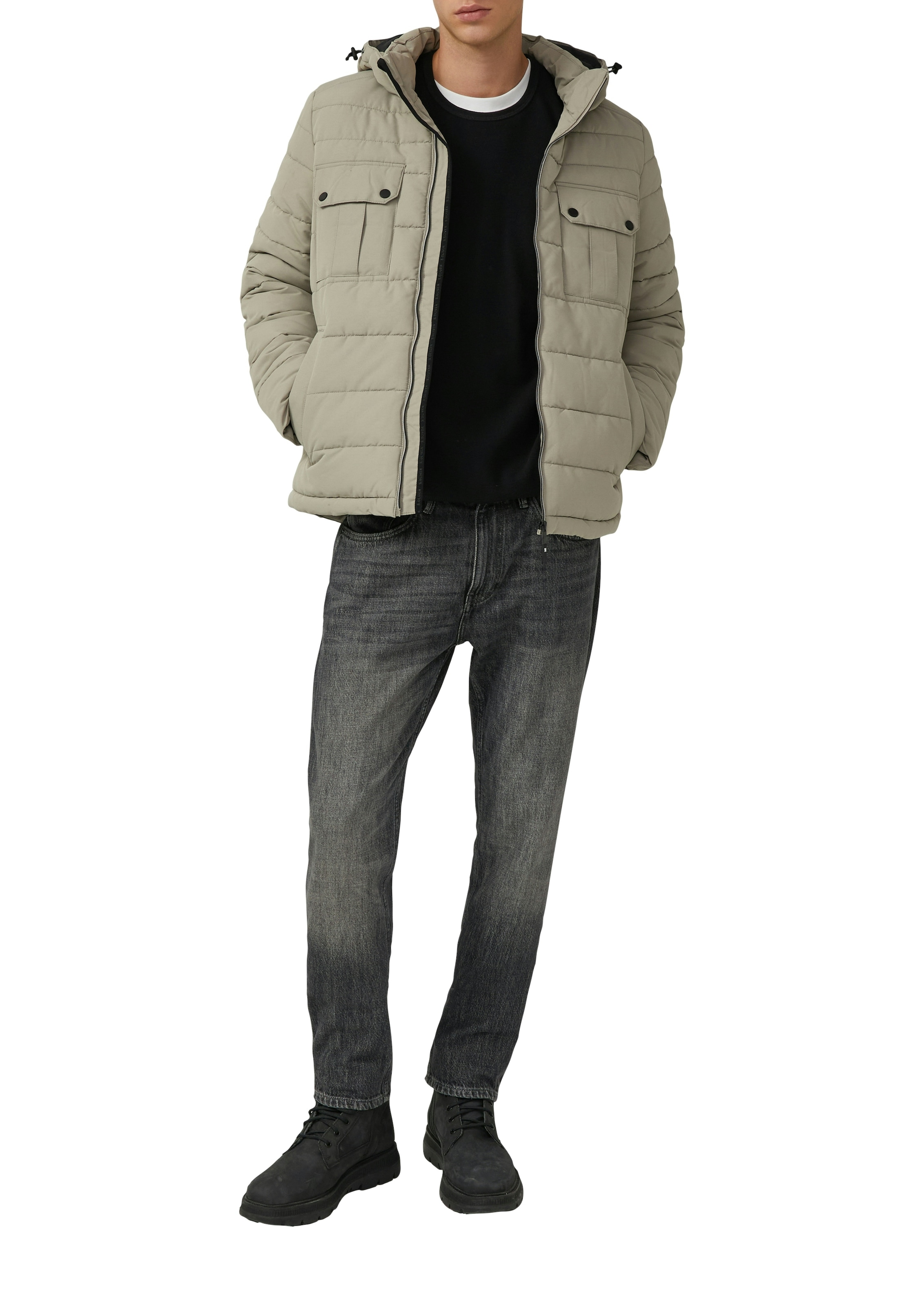 s.Oliver Steppjacke mit Kapuze mit Kapuze und Kordelzug
