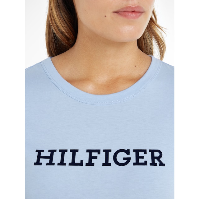 Tommy Hilfiger Rundhalsshirt »SLIM MONOTYPE PRINT C-NK SS«, mit Hilfiger  Logo-Schriftzug & Flag kaufen | BAUR