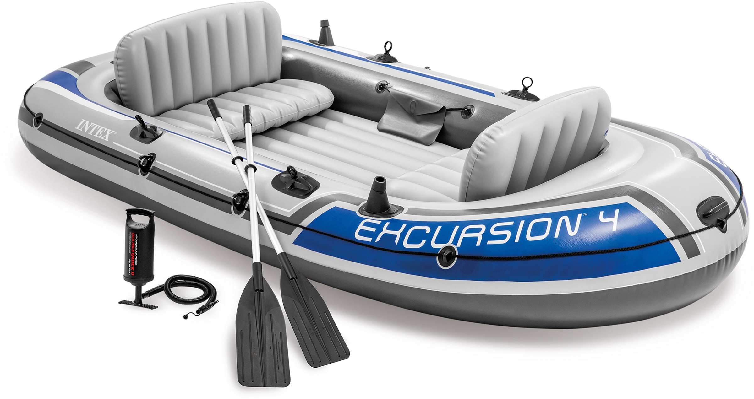 Schlauchboot »Excursion 4«, (Set, mit 2 Paddeln und Luftpumpe)
