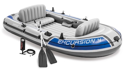 Intex Schlauchboot »Excursion 4«, (Set, mit 2 Paddeln und Luftpumpe) kaufen