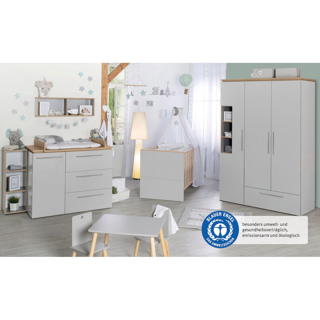 roba® Babyzimmer-Komplettset »Tobi«, (Set, 3 St., Kinderbett, Schrank, Wickelkommode)