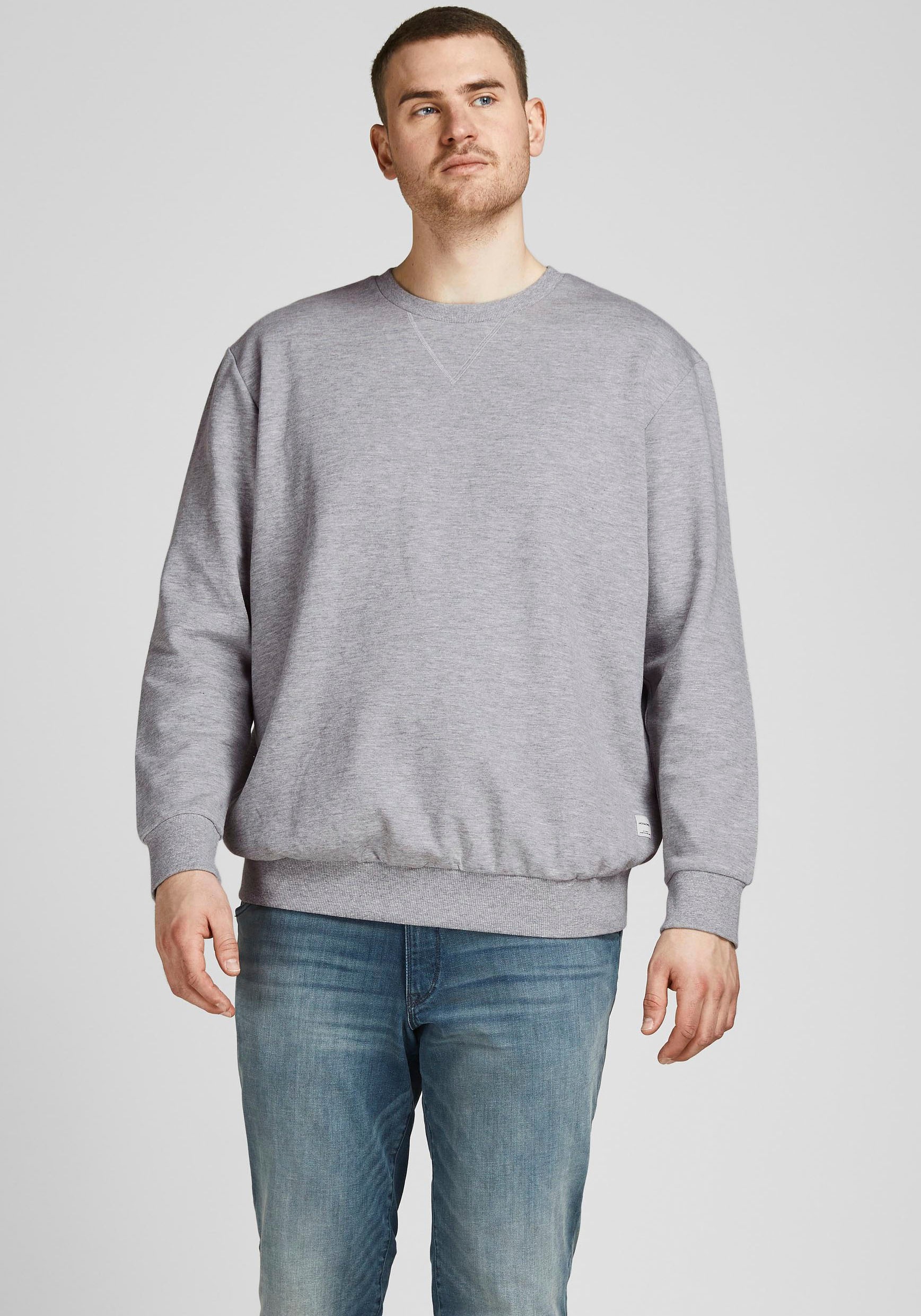 Jack & Jones PlusSize Sweatshirt »BASIC SWEAT CREW NECK«, (Packung)