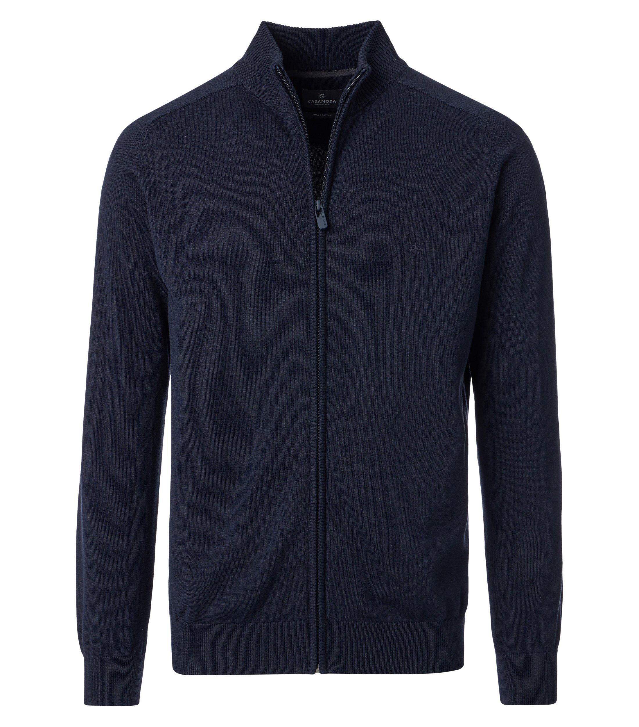 CASAMODA Strickjacke »Strickjacke« mit Stehkragen und Reißverschluss