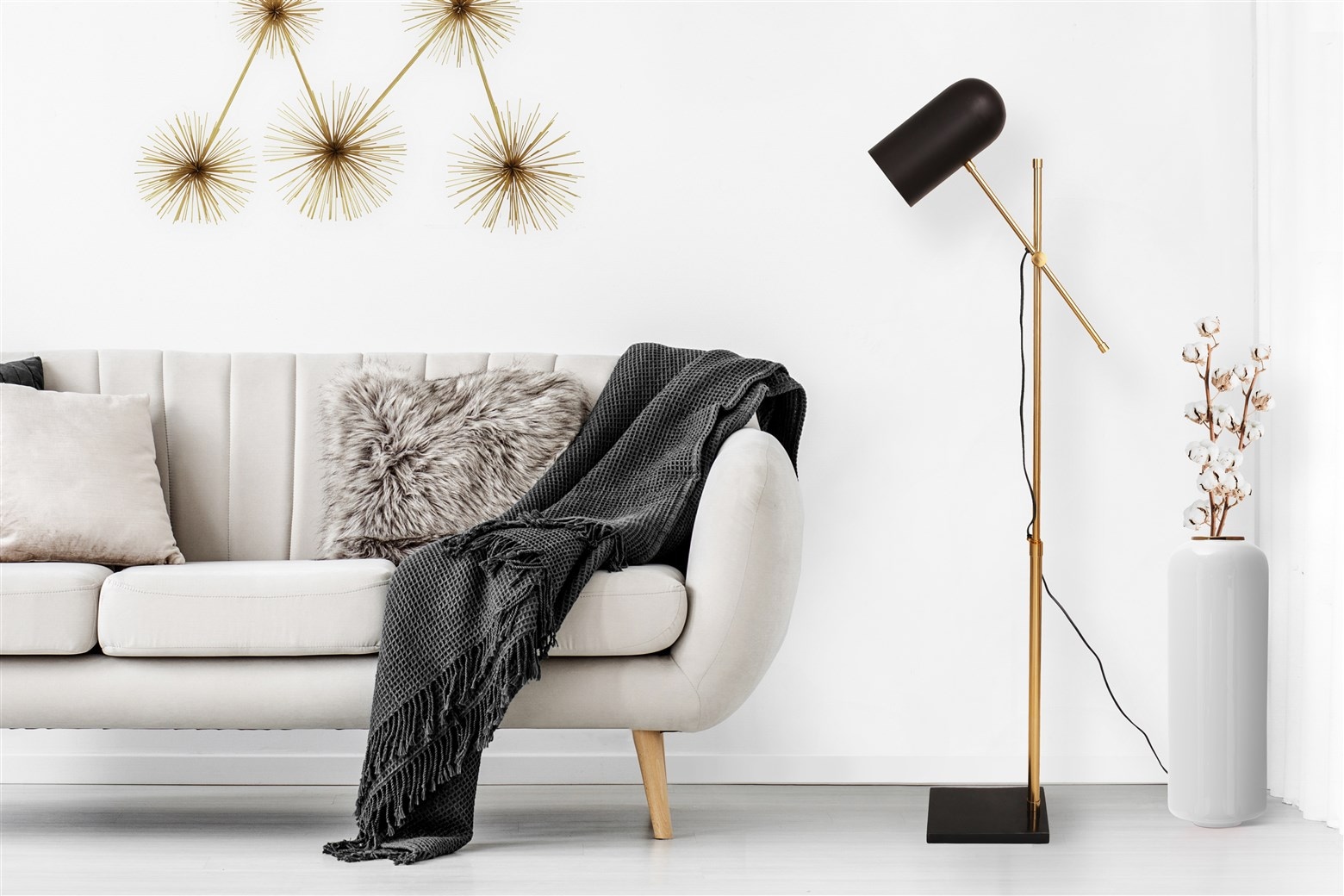Kayoom Stehlampe »Stehlampe Celeste 125«, 1 flammig, Leuchtmittel E27 | ohne Leuchtmittel, harmonisch, modern, vielseitig kombinierbar