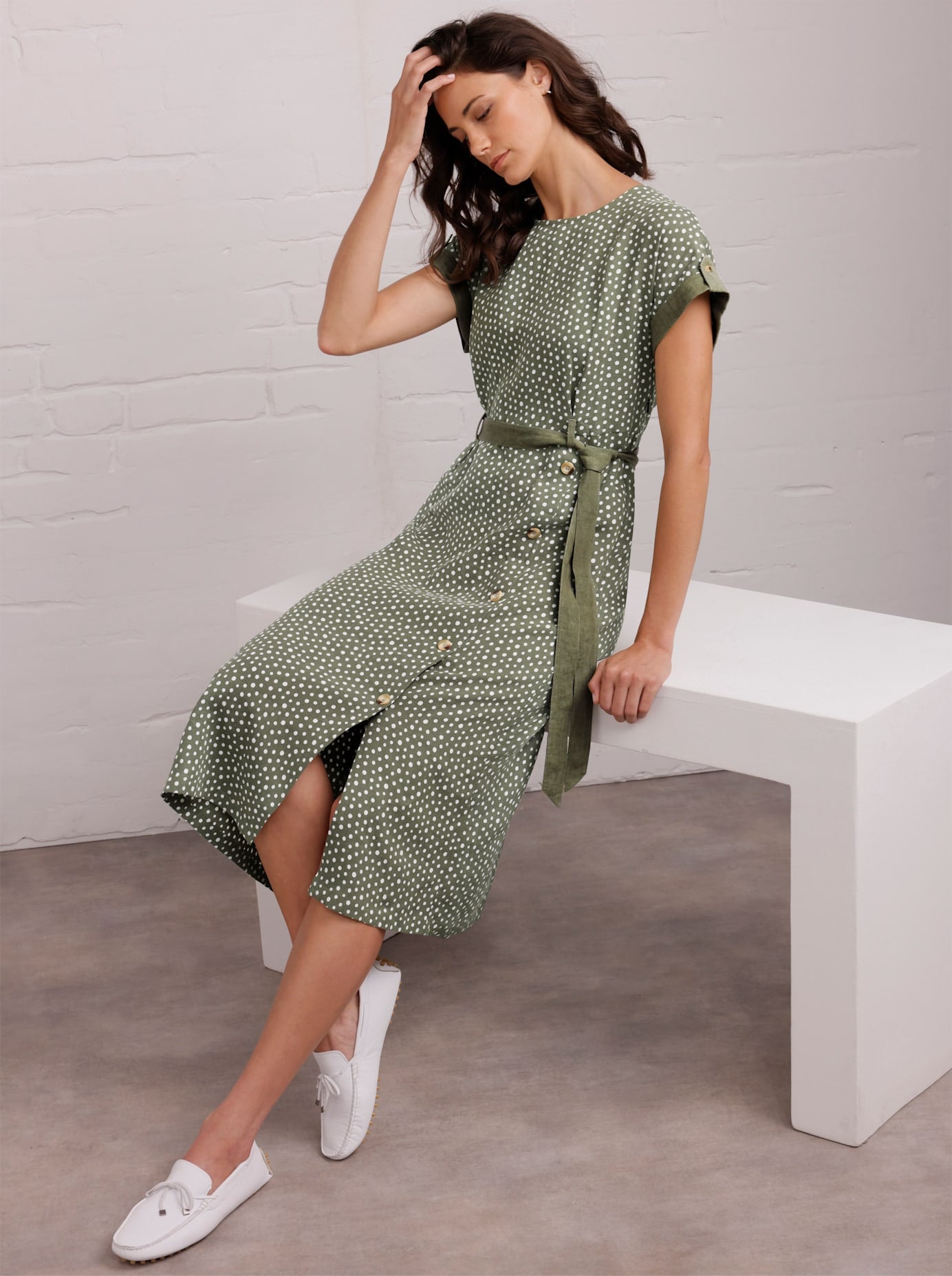 CREATION L PREMIUM Druckkleid "Leinen-Kleid" günstig online kaufen