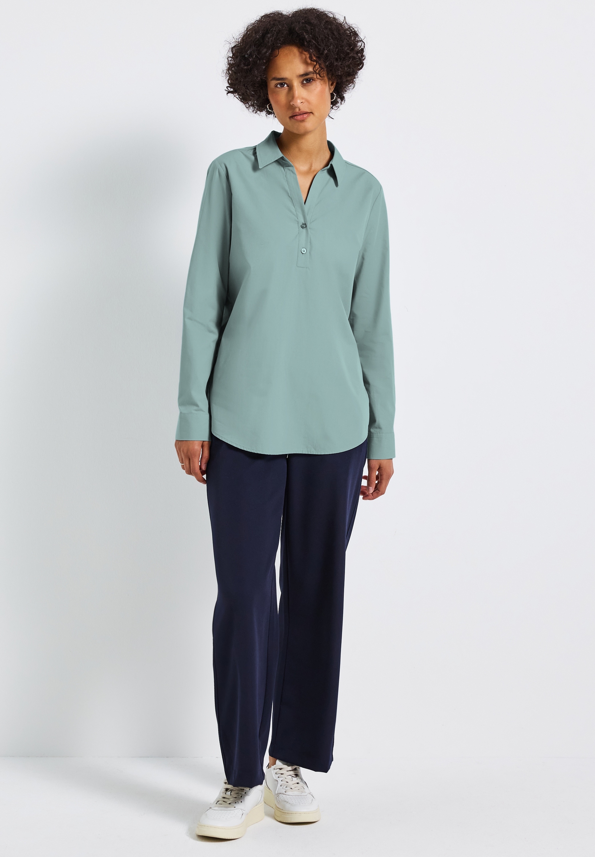 STREET ONE Hemdbluse, aus reiner Baumwolle