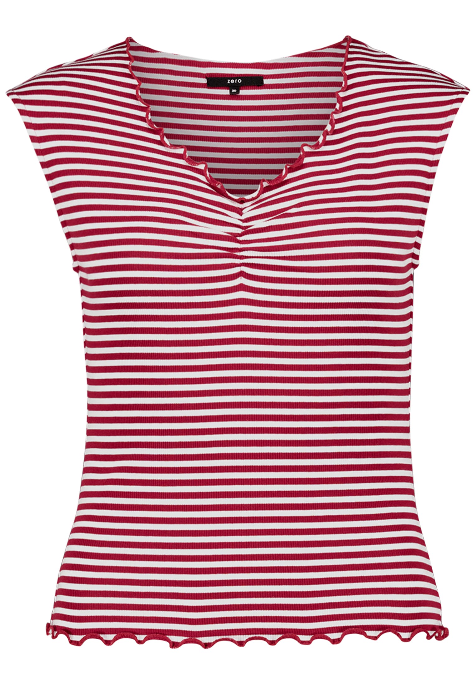 Zero T-Shirt »Damen mit Raffung« 1 Raffung