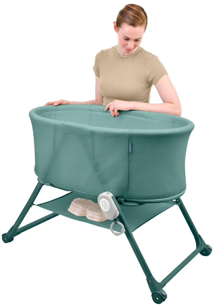 ingenuity Baby-Reisebett »Snooze & Stow™ Easy-Folding Bassinet, grün« faltbar