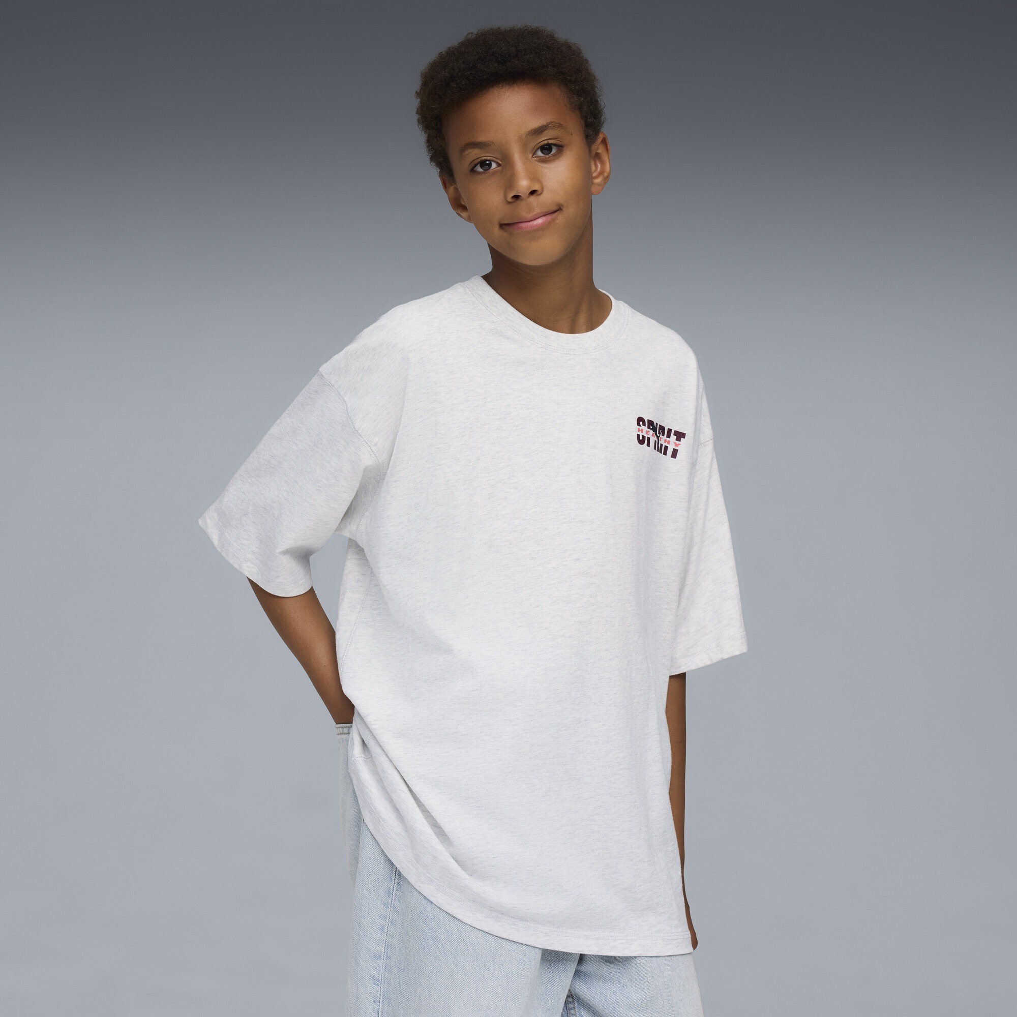 PUMA T-Shirt »Wardrobe Essentials Go Together Oversized Graphic T-Shirt Jungen«