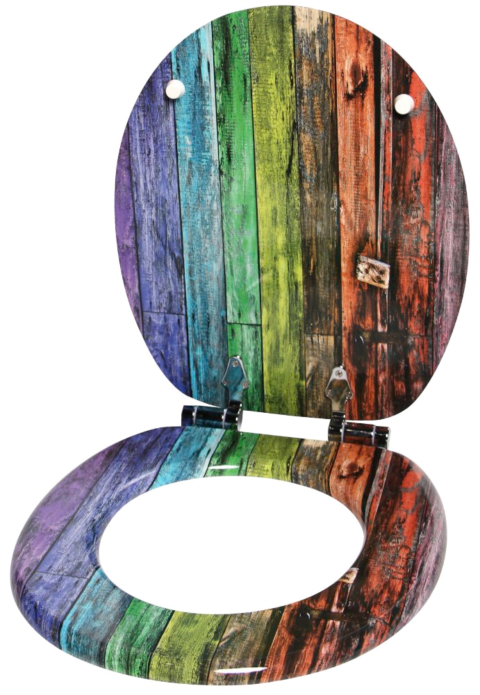 Sanilo Badaccessoire-Set »Rainbow«, (Komplett-Set, 3 tlg.), bestehend aus WC-Sitz, Badteppich und Waschbeckenstöpsel