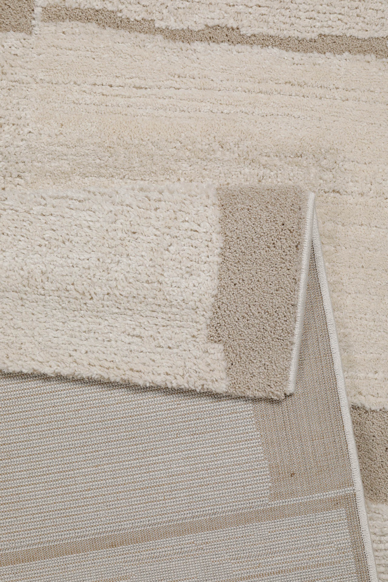 Wecon home Teppich »Ingvar«, rechteckig, 18 mm Höhe, Gewebt, Hoch-Tief, pflegeleicht, kariertes Design, Scandi, Wohnzimmer