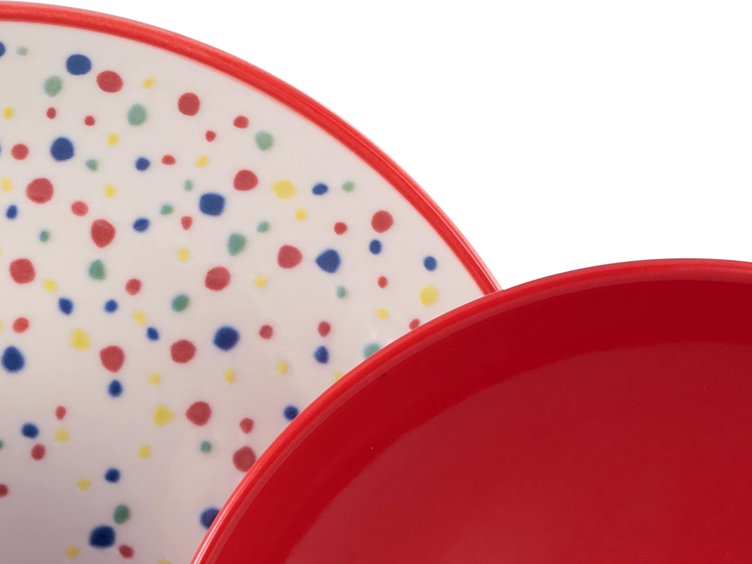 CreaTable Teller-Set »Joy, Tellerset 12-tlg.«, (Set, 12 tlg.), Unregelmäßige bunte Punkte, Gute Laune Geschirr, Frisch, Freundlich