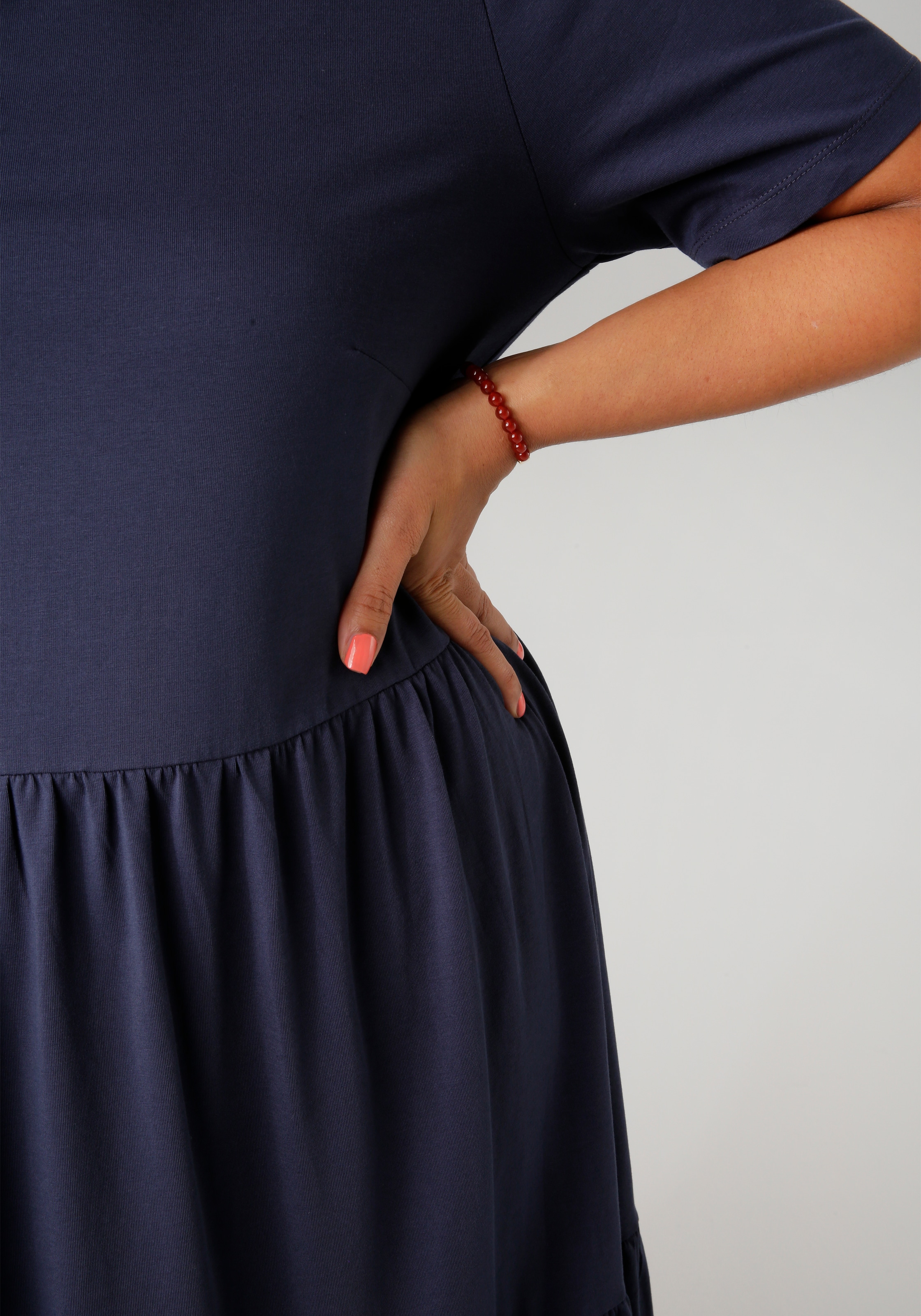 Aniston PLUS Sommerkleid, aus elastischer Jersey-Qualität- NEUE KOLLEKTION