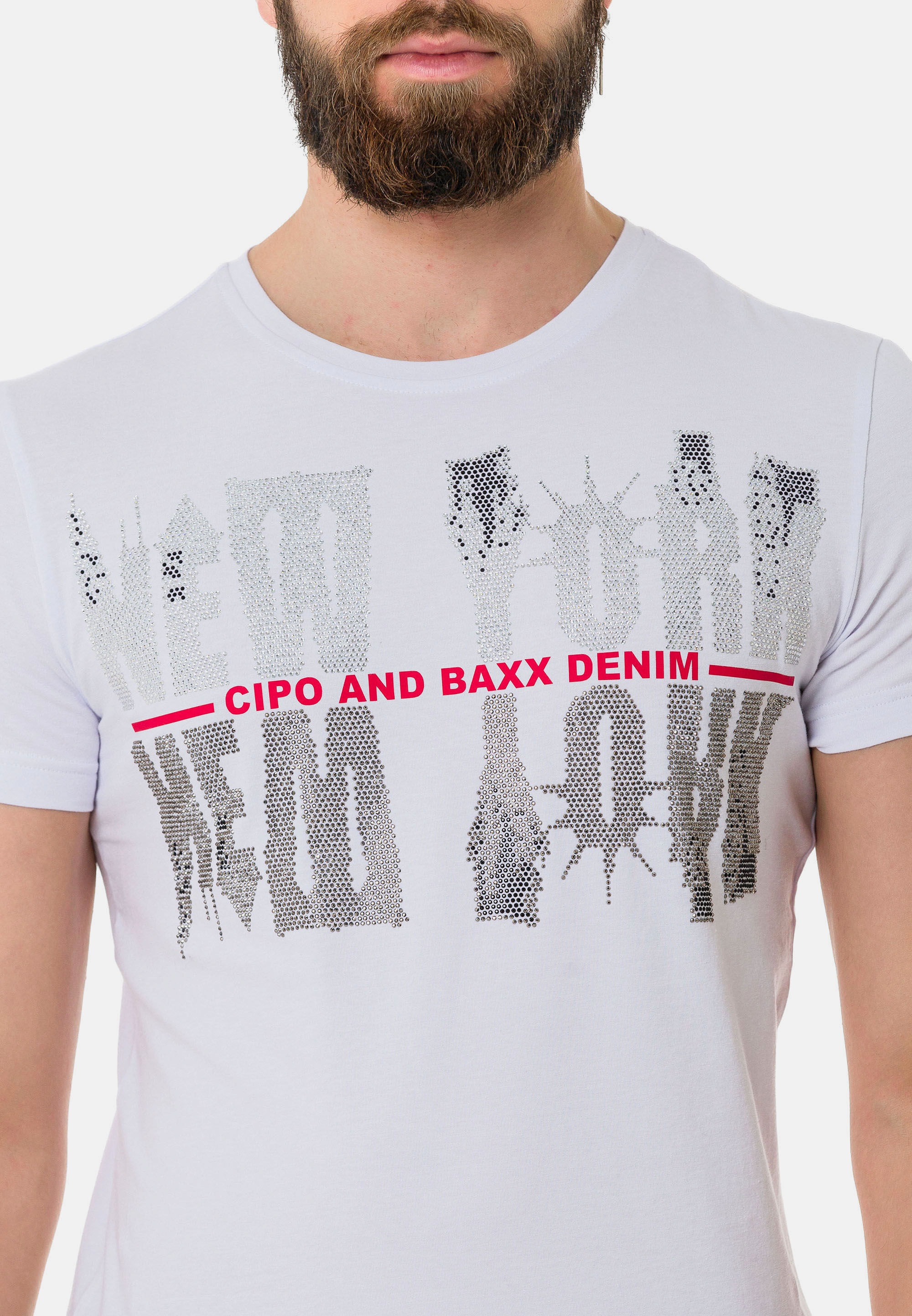 Cipo & Baxx T-Shirt »T-Shirt« mit New York-Motiv