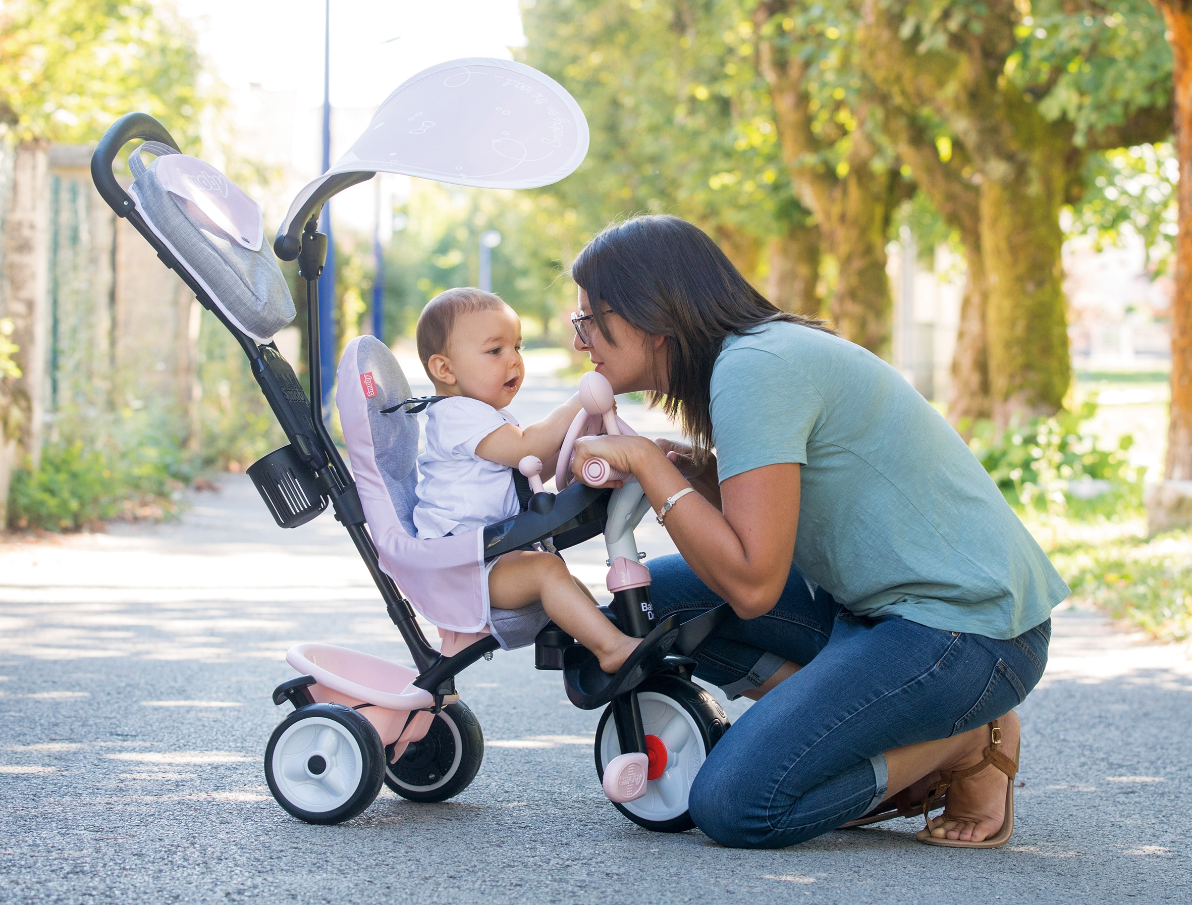 Smoby Dreirad »Baby Driver Plus, rosa«, Made in Europe