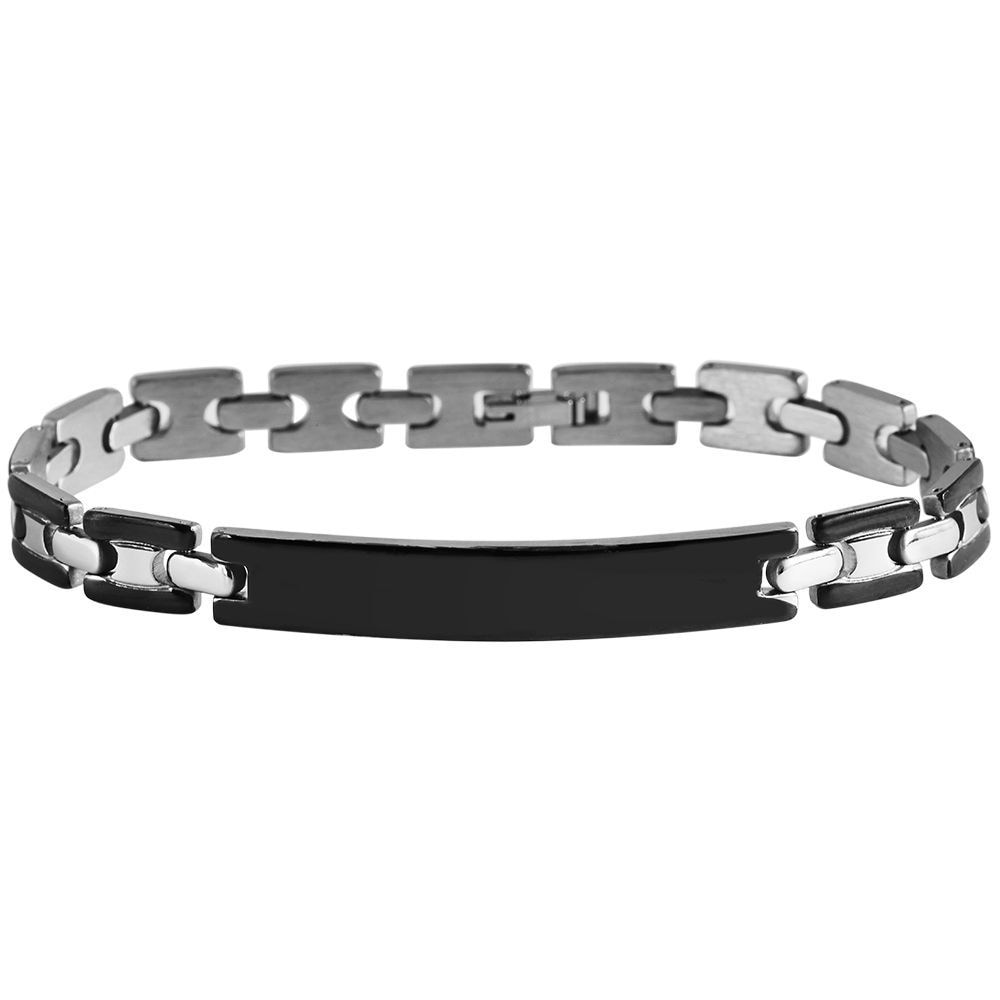 ADELIA ́S Damen Gliederarmband "Armband – Gliederarmband aus Edelstahl 20,5 cm", 20cm, Edelstahlweiß, Edelstahl, Armbänder, Ideal als Geschenk für