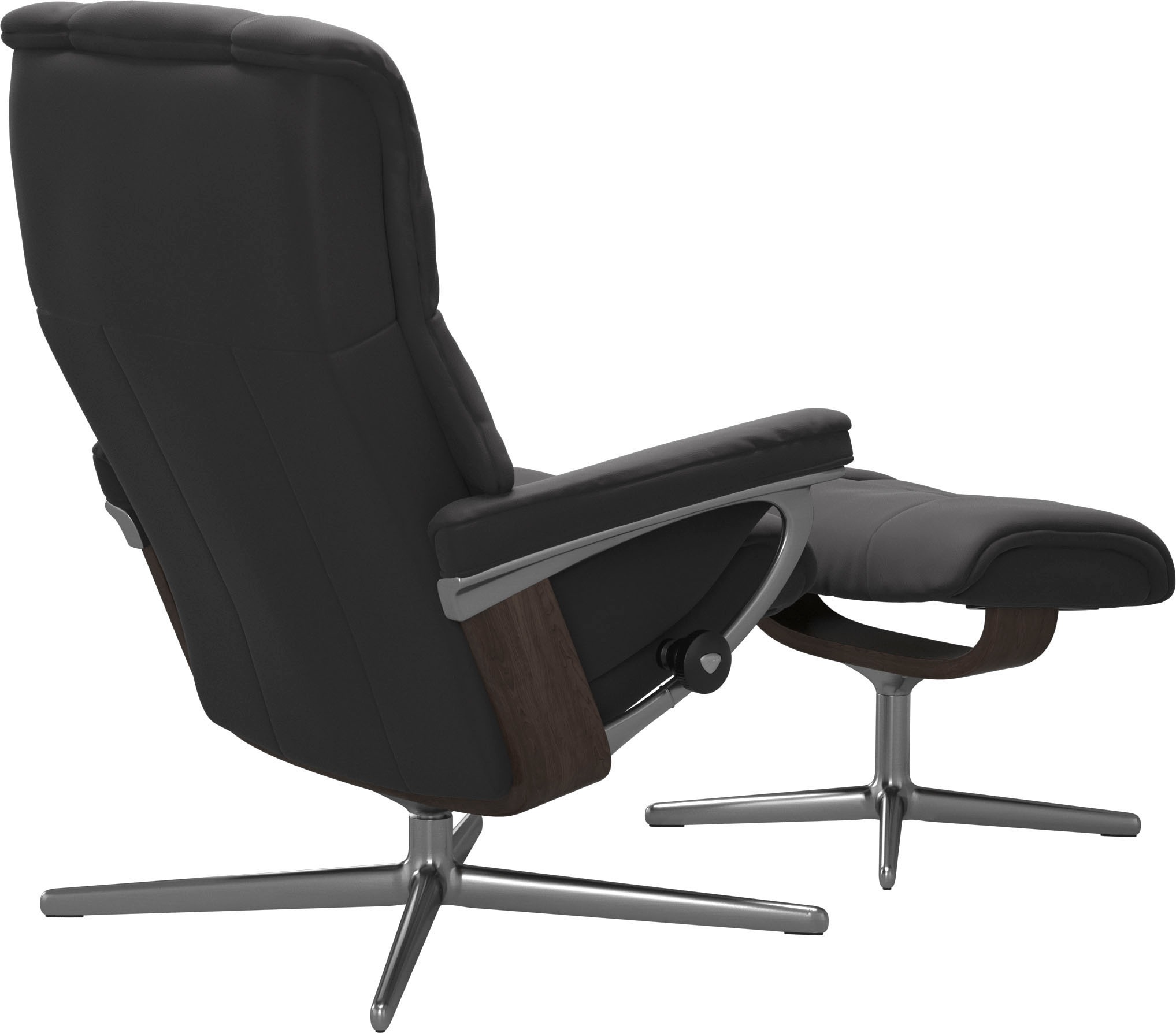 Stressless® Relaxsessel »Mayfair«, (Set, Relaxsessel mit Hocker), mit Hocker, mit Cross Base, Größe S, M & L, Holzakzent Wenge