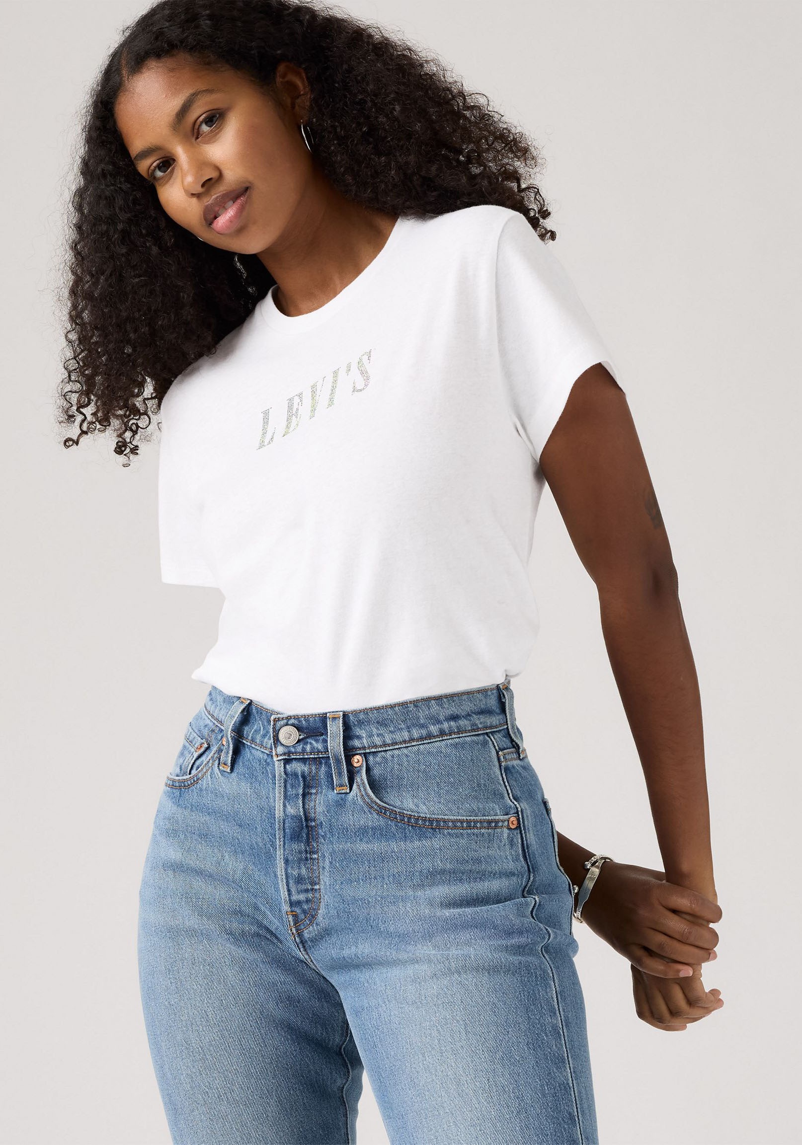 Levis T-Shirt "GRAPHIC CLASSIC T", Glitzerne Applikation günstig online kaufen