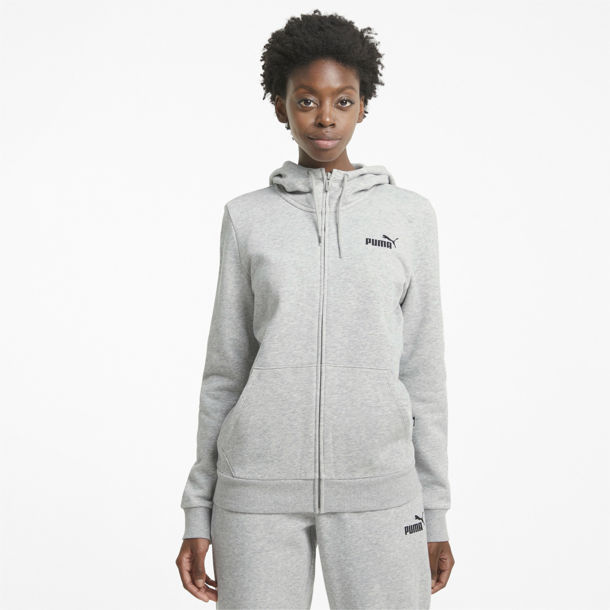 PUMA Kapuzensweatshirt "ESS SMALL LOGO FULL-ZIP HOODIE FL" günstig online kaufen