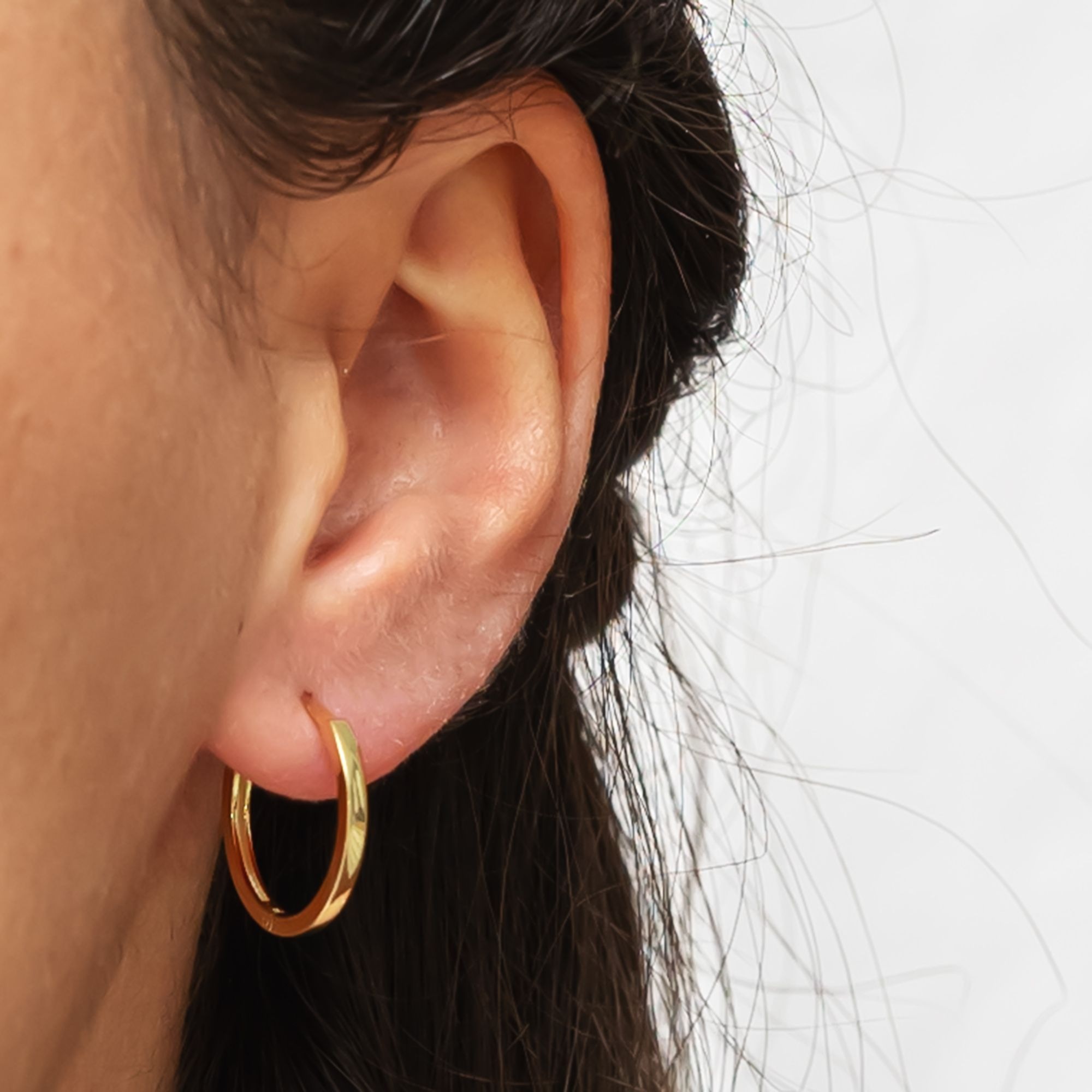 dKeniz Paar Creolen »925-Sterling Silber vergoldet Glänzend 1,8cm«