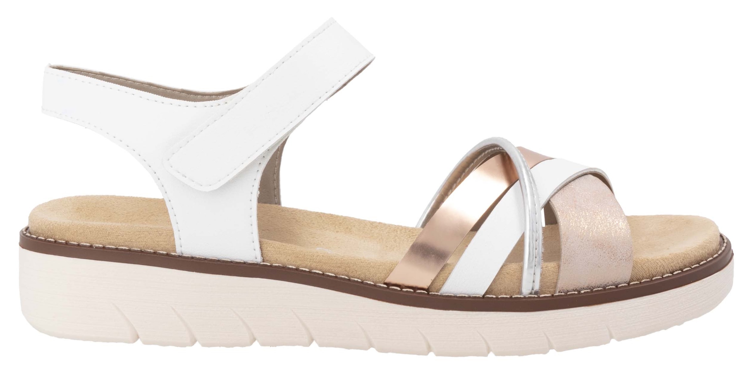Remonte Riemchensandale, Keilabsatz, Sommerschuh, Sandalette mit herausnehmbarer Softeinlage