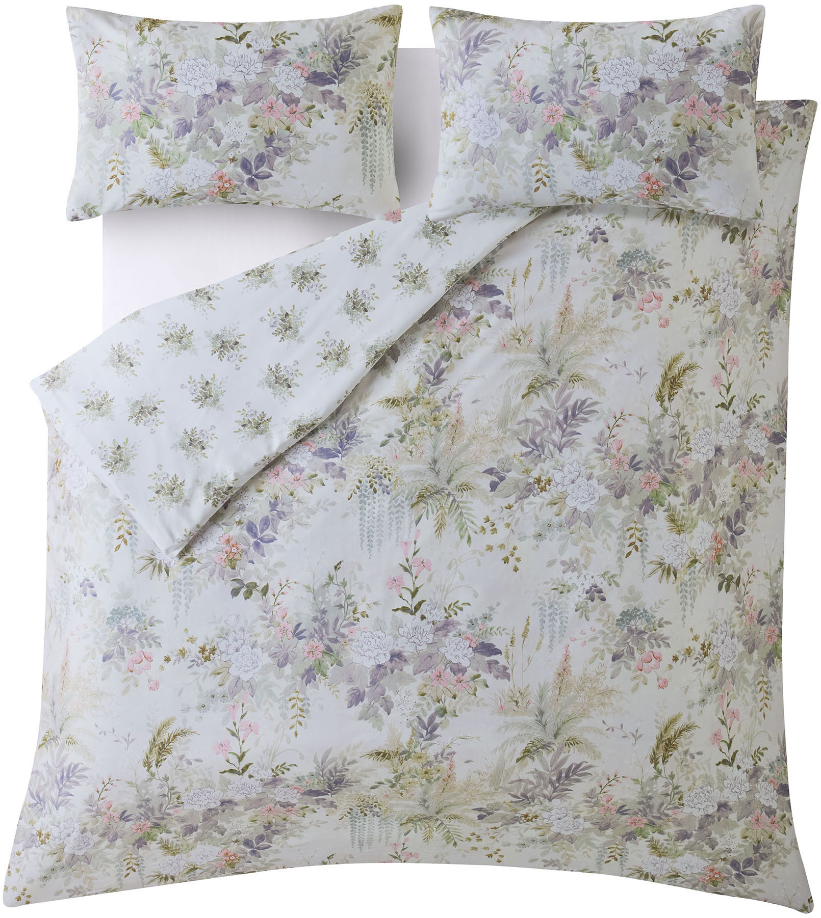 Laura Ashley Wendebettwäsche "Linlithgow" 3 Tlg. Tlg. Mit Floralem Muster, Inkl 2 Kissenbezüge