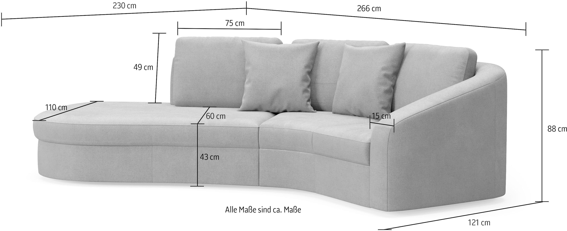 sit&more Ecksofa »Jazz L-Form«, In weiteren Größen erhältlich