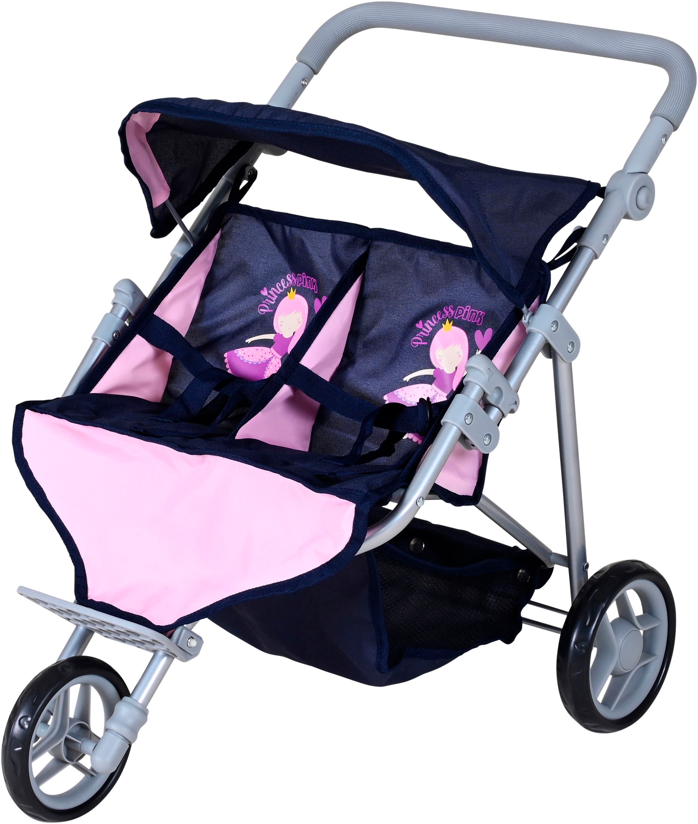 Knorrtoys® Puppen-Zwillingsbuggy »Duo - princess blue«