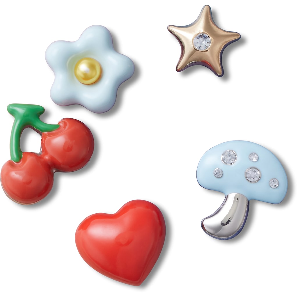 Crocs Schuhanstecker »Jibbitz™ Puffy Metals«, (Set, 5 tlg., Kein Spielzeug. Nicht für Kinder unter 3 Jahren geeignet), mit verschiedenen Motiven