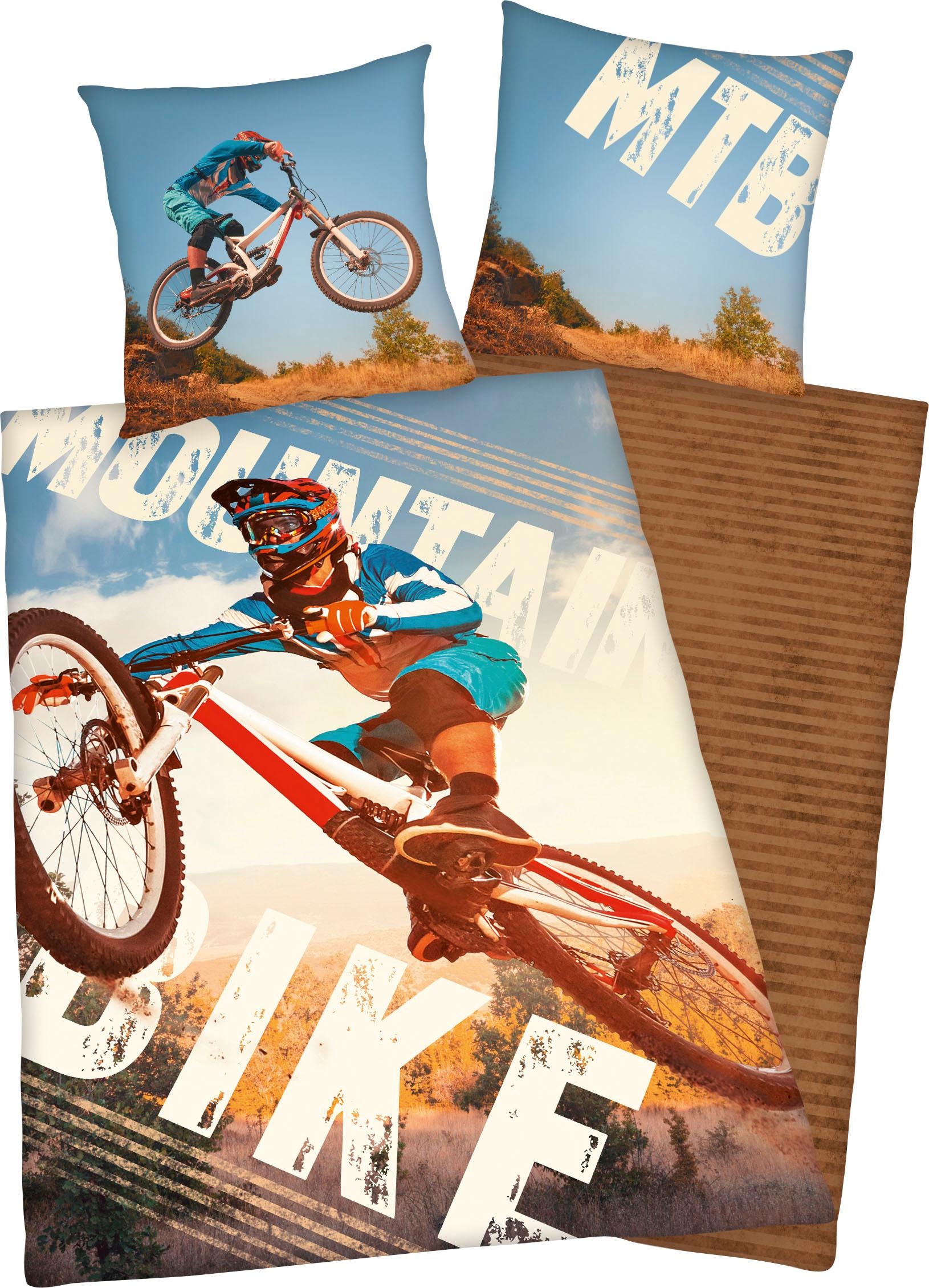 Herding Young Collection Jugendbettwäsche "Mountainbike" 2 Stk. Mit Mointai günstig online kaufen