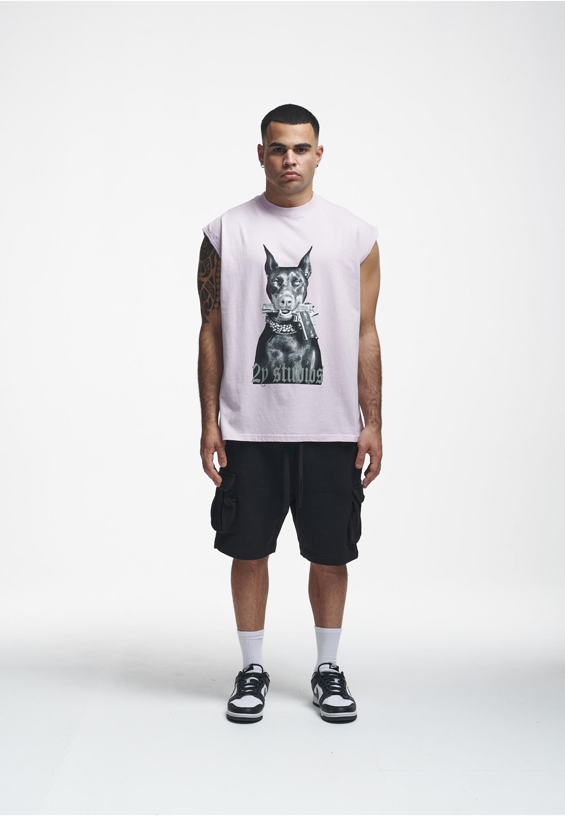 2Y Studios Tanktop »2Y Studios Herren 2Y Doberman Oversize Sleeveless Shirt«, (1 tlg.)