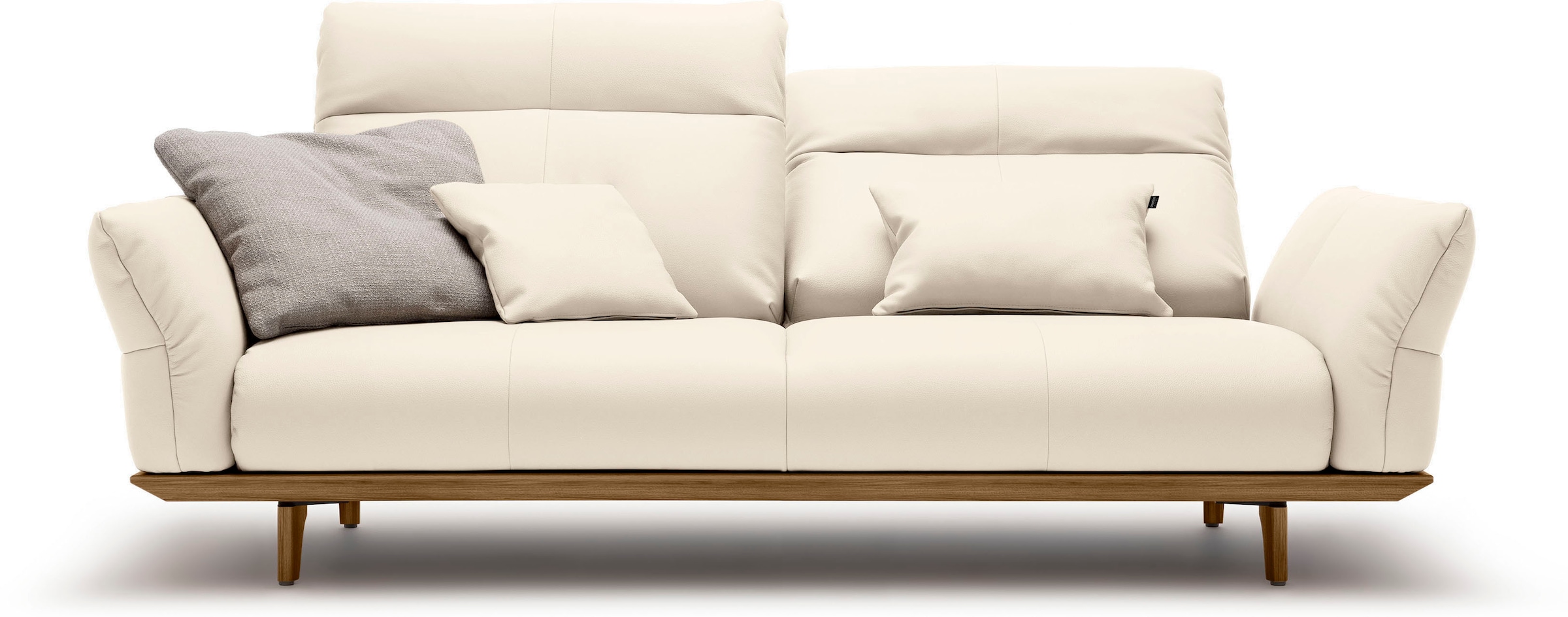 Creation BY ROLF BENZ 3-Sitzer "CR.460 Designsofa mit erstklassigem Sitzkomfort" Sockel in Nussbaum, Füße Nussbaum, Breite 208 cm