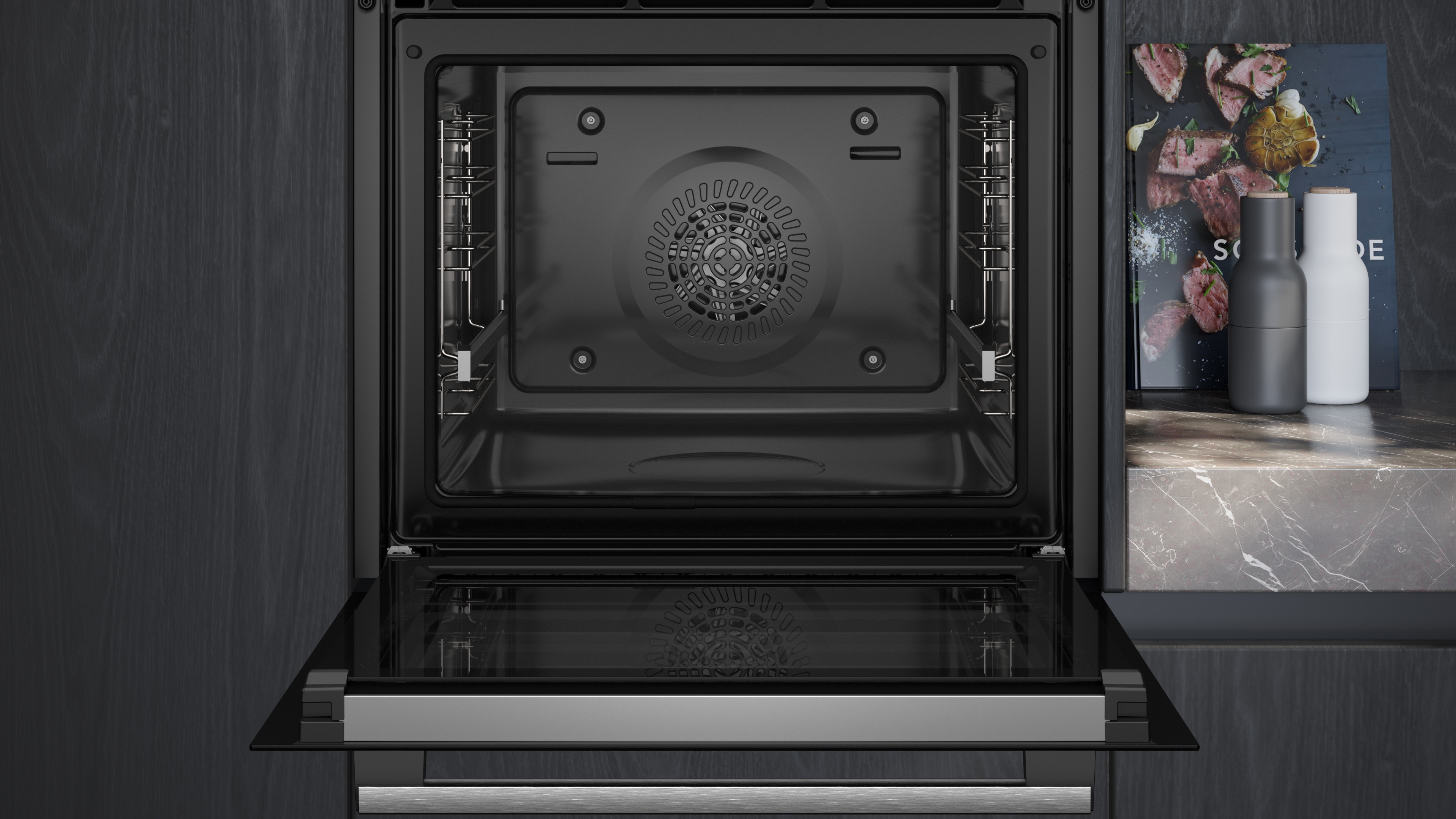 Thumbnail - SIEMENS Pyrolyse Backofen iQ300 "HQ574AER3", mit Teleskopauszug nachrüstbar, Pyrolyse-Selbstreinigung