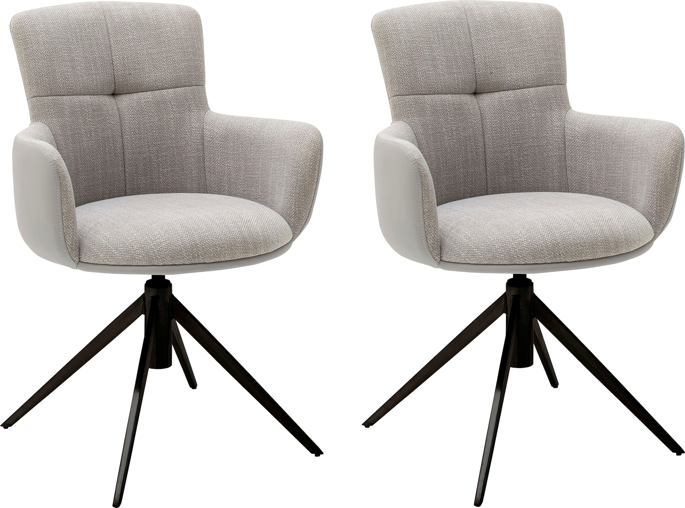 MCA furniture Esszimmerstuhl »Mecana«, (Set), 2 St., 2er Set Materialmix, Stuhl  360° drehbar mit Nivellierung, bis 120 kg bestellen | BAUR