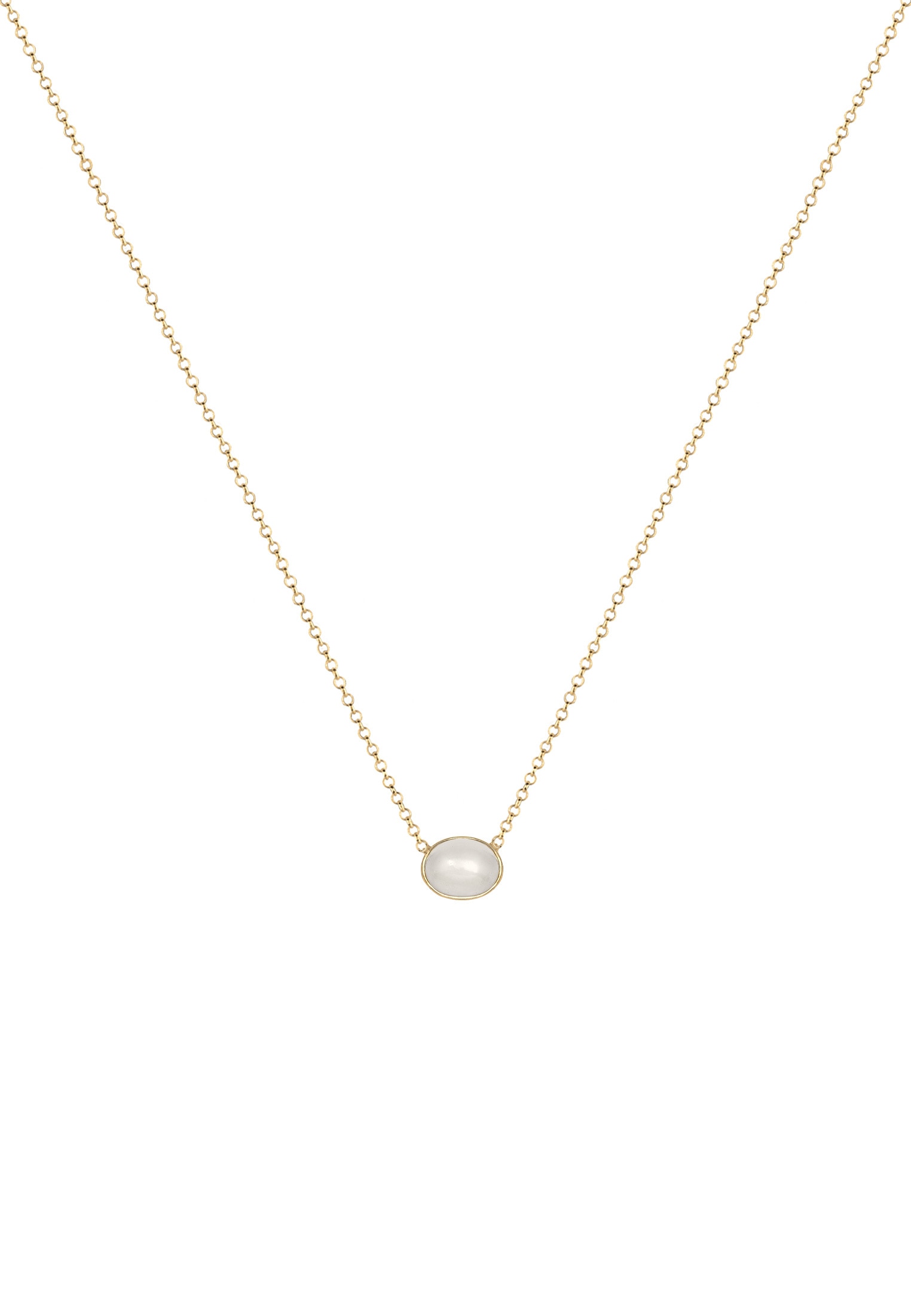Elli Collierkettchen »Mondstein Gemstone Natur 925er Silber vergoldet«