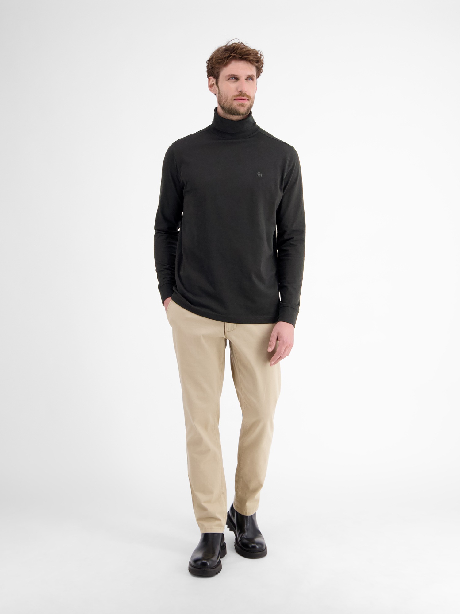 LERROS Sweatshirt »LERROS Rollkragenshirt aus weicher Baumwolle«