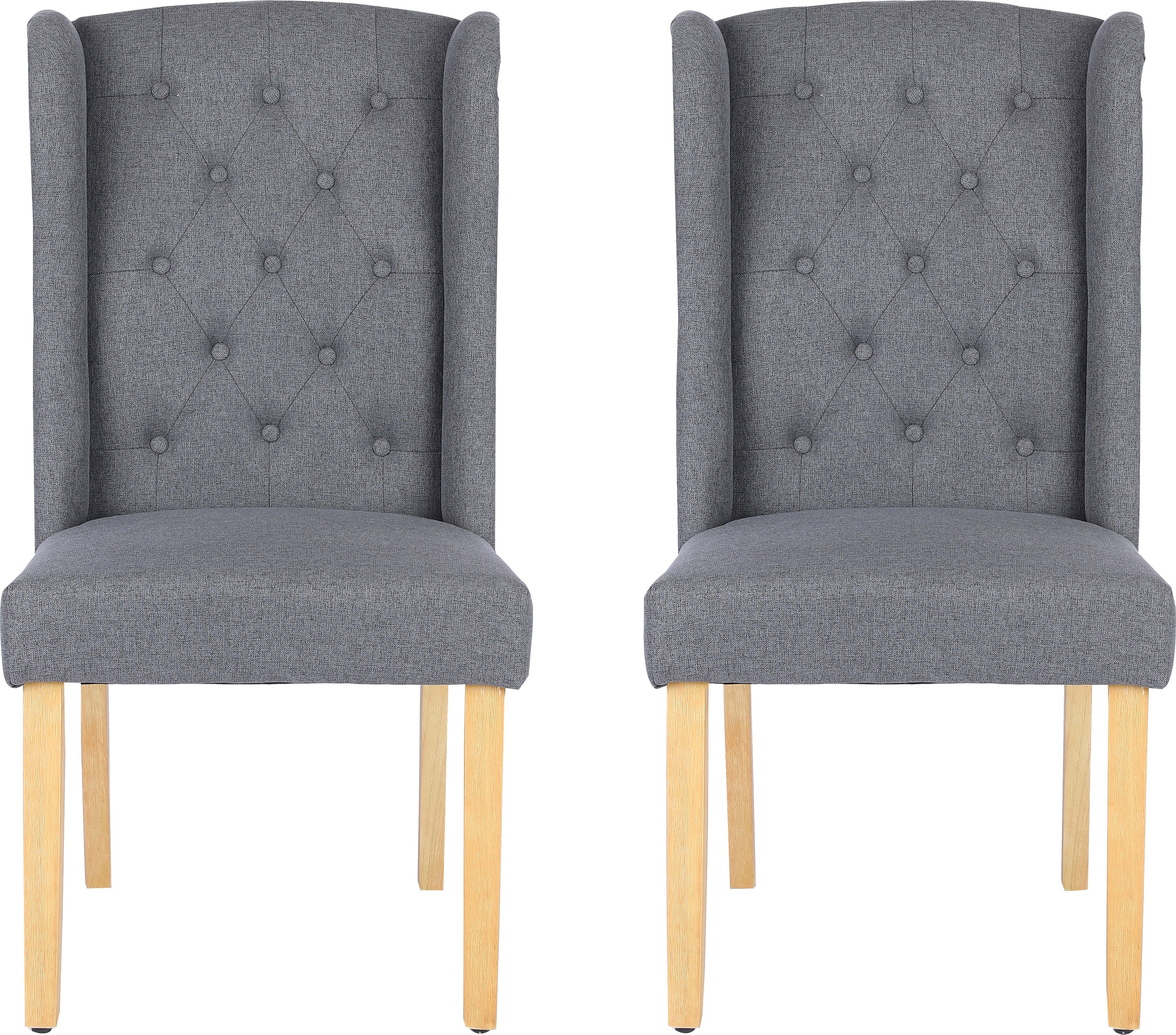 Home affaire Esszimmerstuhl "Liao, 2er-Set", (Set), pflegeleichter Webstoff günstig online kaufen
