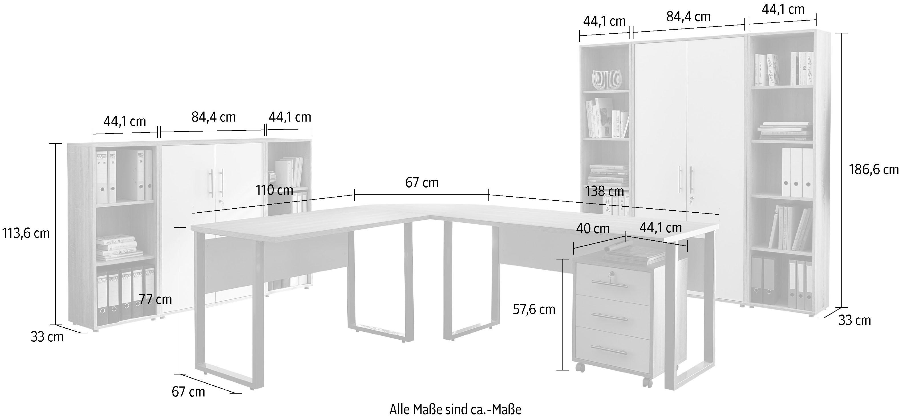 Thumbnail - BMG Möbel Büromöbel-Set "Tabor Office 5", (Set, 10 tlg.)
