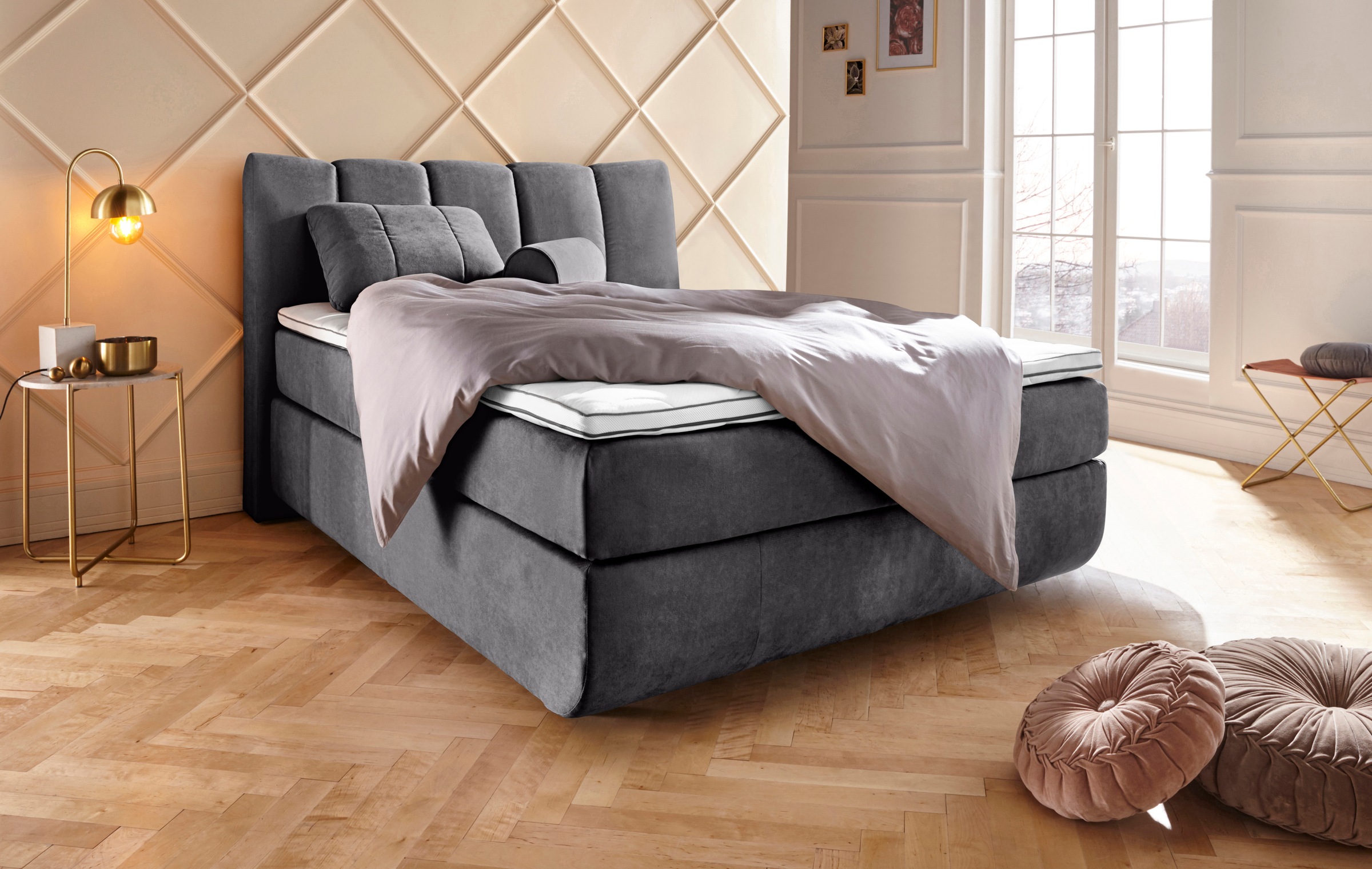 Home affaire Boxspringbett "Océane" Bodenfrei- wirkt freischwebend, verschi günstig online kaufen