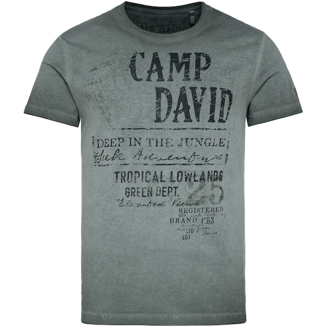 CAMP DAVID T-Shirt, mit Seitenschlitzen ▷ bestellen | BAUR