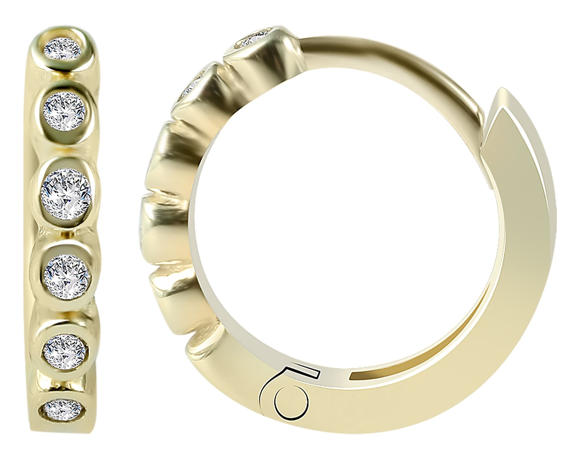 Adelia´s Klappcreolen "Ohrringe – Klappcreole aus 585 Gold mit Zirkonia" Ein stilvolles Geschenk für besondere Momente