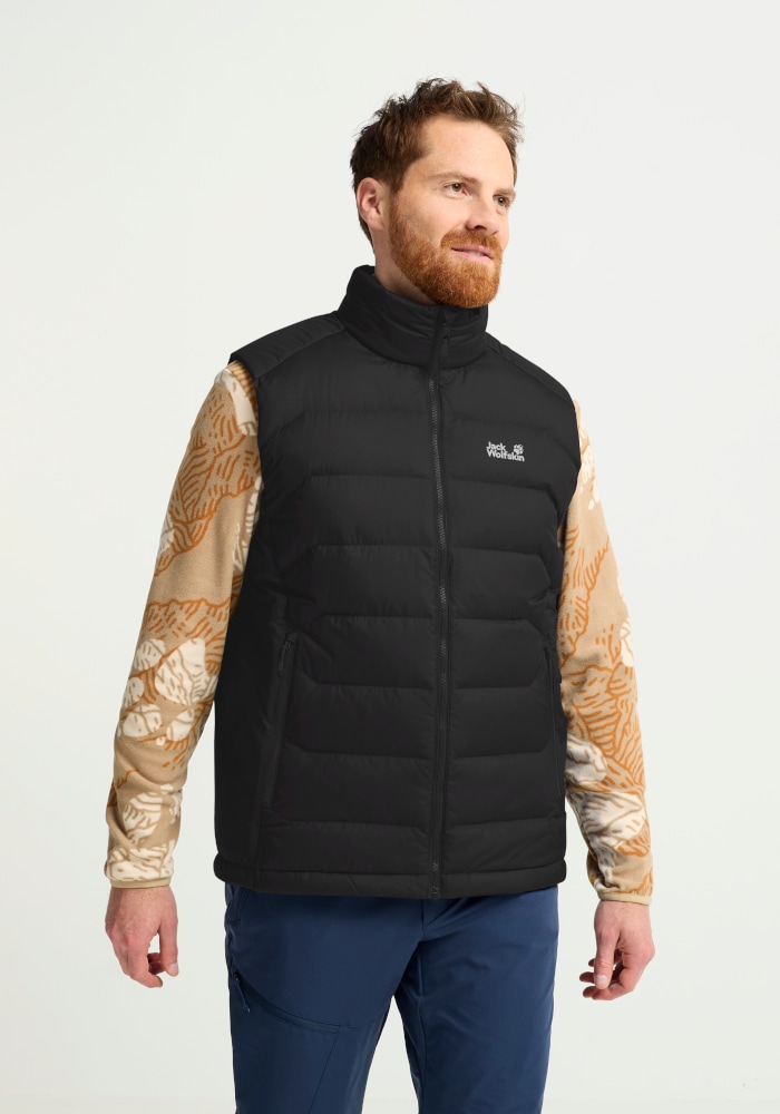 Jack Wolfskin Daunenweste "WILD PASS DOWN VEST M RDS" Daunenweste, warm, wind- und wasserabweisend