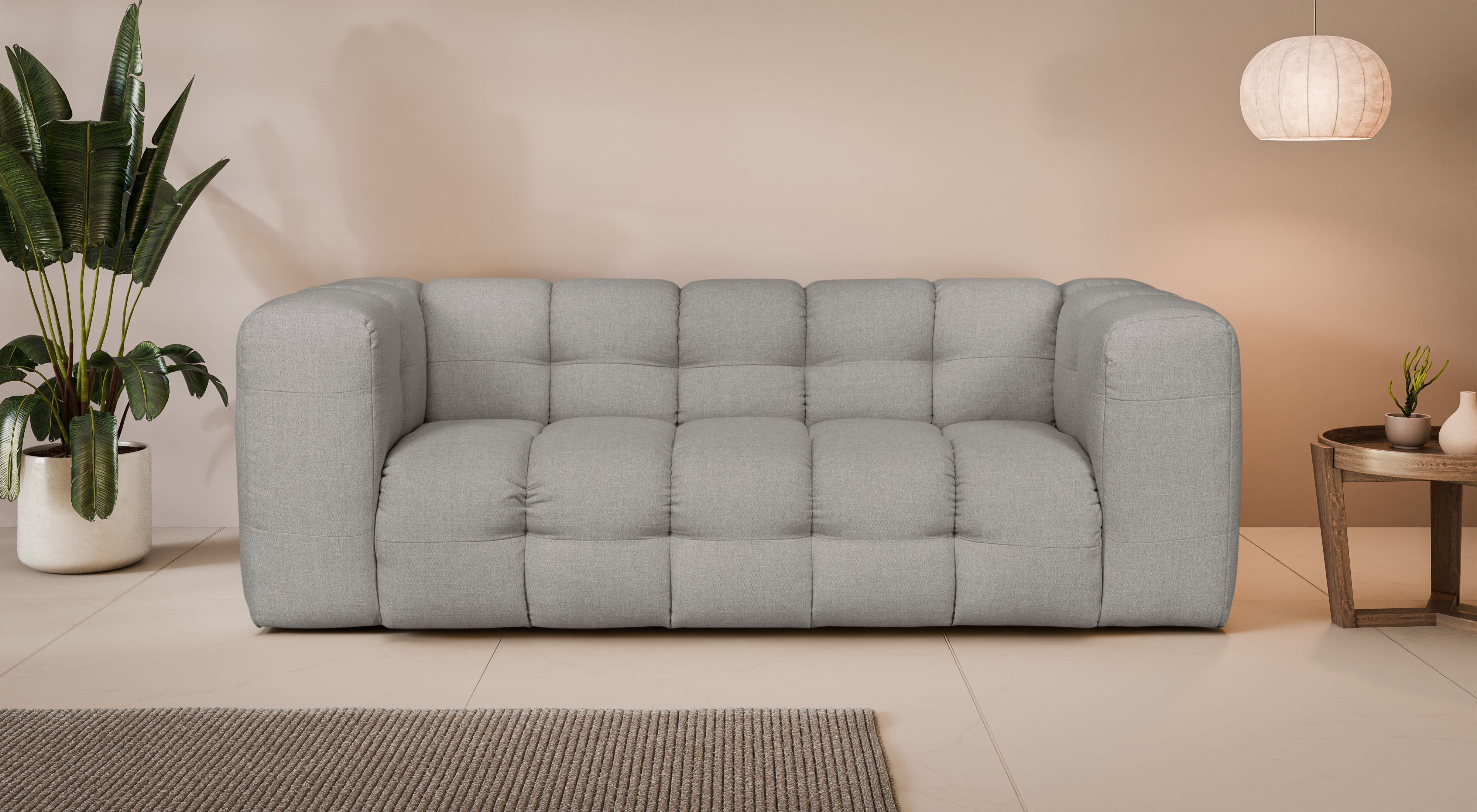 LeGer Home by Lena Gercke 3-Sitzer "TALISHA Designersofa, moderne Steppung, Maße B/T/H: 229/110/75 cm" aufwendig gepolstert, hoher Sitzkomfort