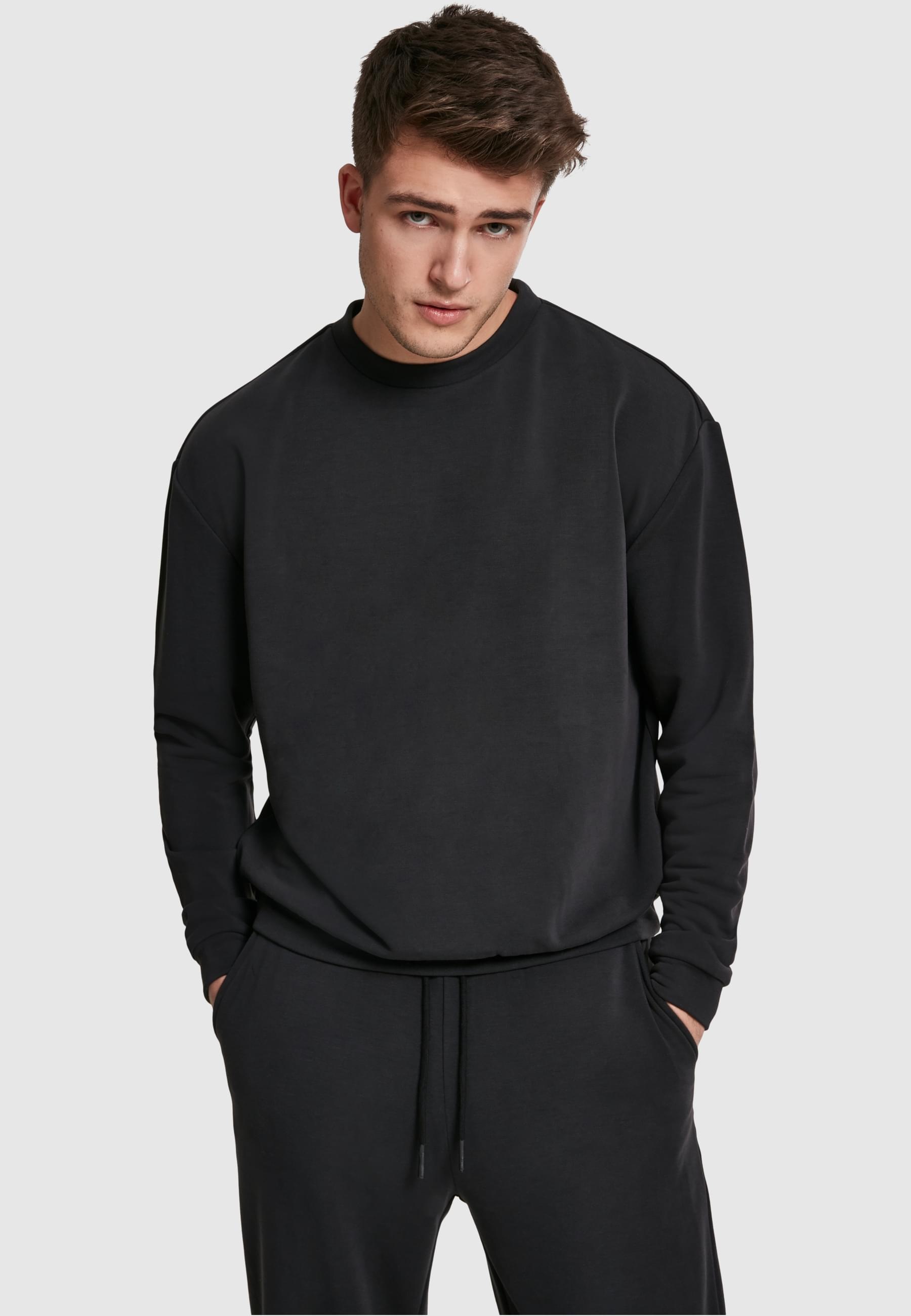 URBAN CLASSICS Rundhalspullover »Urban Classics Herren Modal Terry Crew«, (1 tlg.)