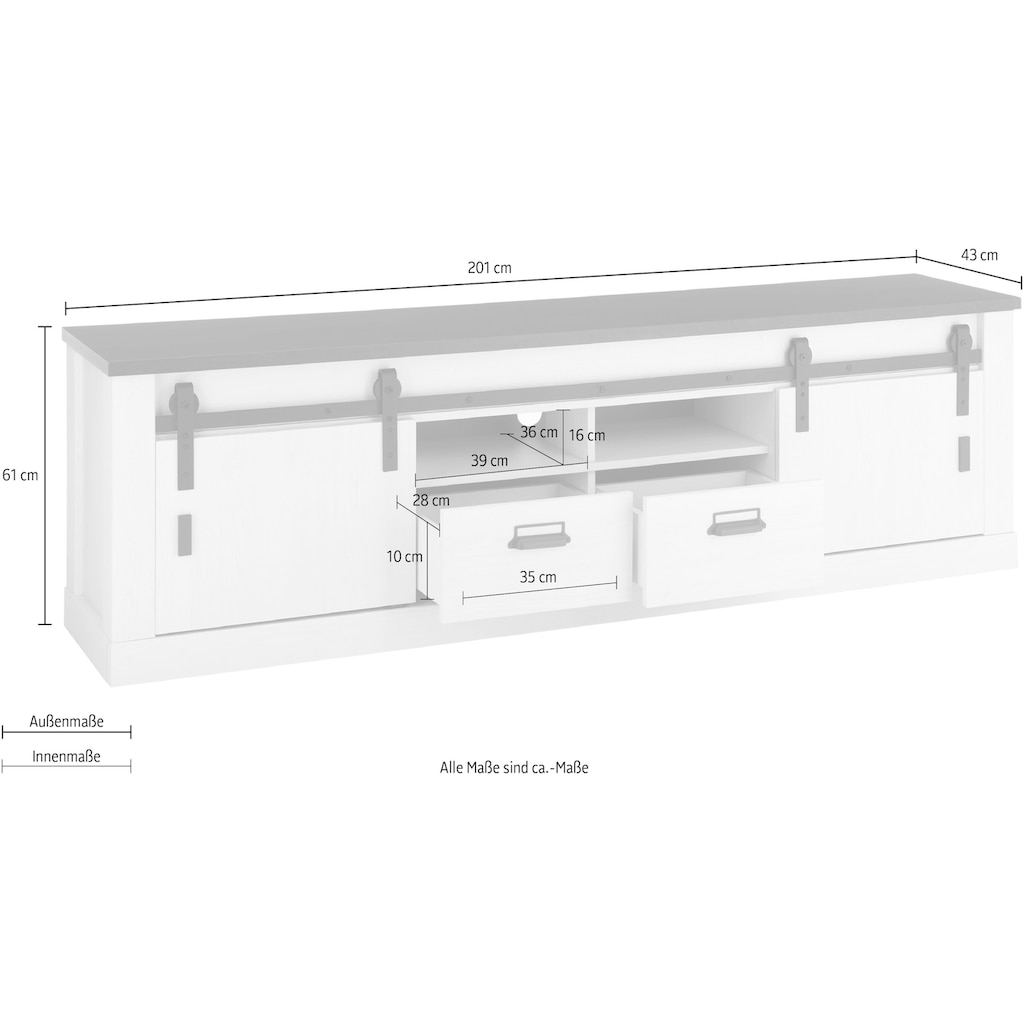 Home affaire Lowboard »SHERWOOD«