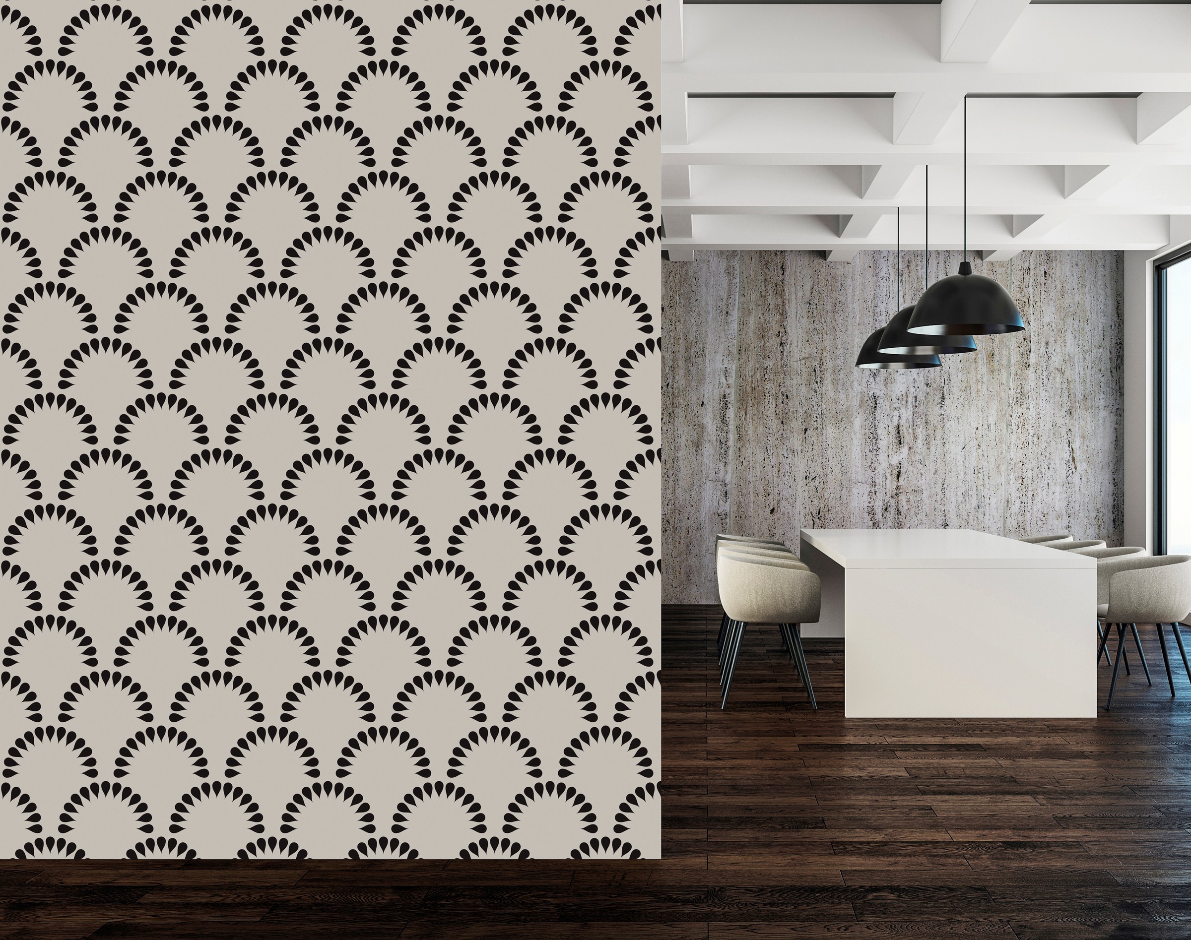 queence Vinyltapete »Joana«, gemustert-Farbverlauf-bedruckt-abstrakt, 90x250cm, selbstklebend, kinderleichte Anbringung, Sticker
