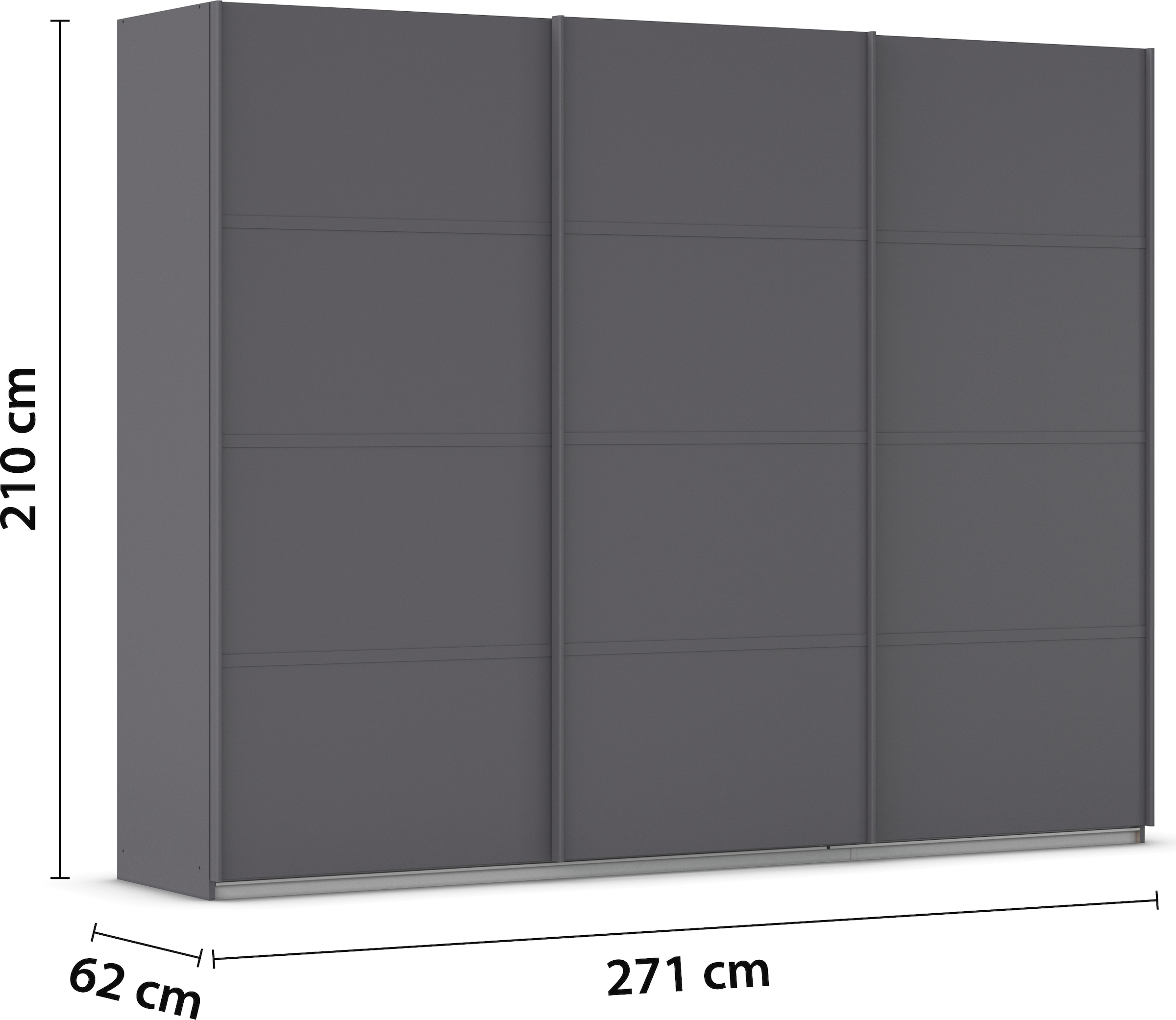 rauch Kleiderschrank »Schwebetürenschrank OTTO´s Choice Garderobe Schrank TOP ANGEBOT Avola«, (in 3 verschiedenen Ausstattungen BASIC/CLASSIC/PREMIUM), mit eleganten Zierleisten in Chrom, Schwarz oder Weiß MADE IN GERMANY