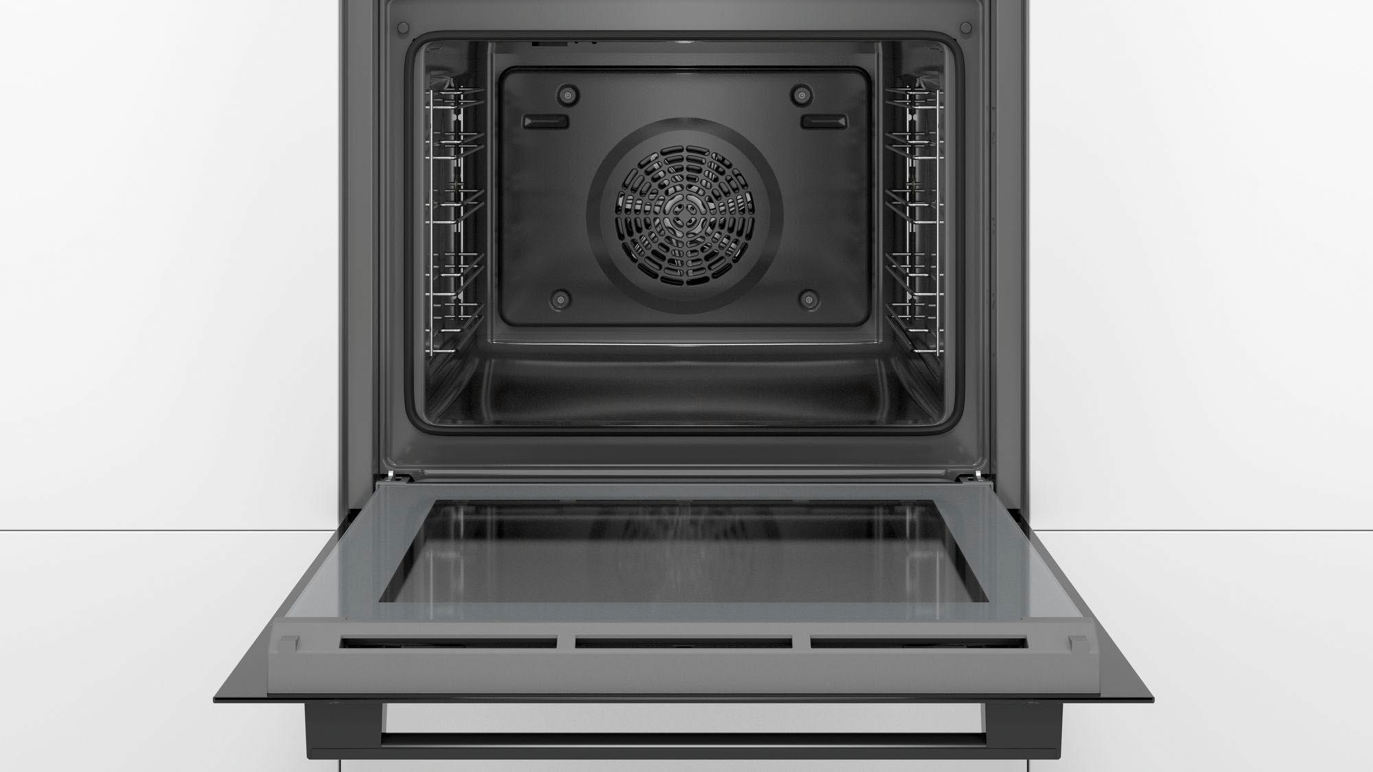 BOSCH Einbaubackofen »HBA533BB1«, 4, HBA533BB1, mit Teleskopauszug nachrüstbar, ecoClean Direct